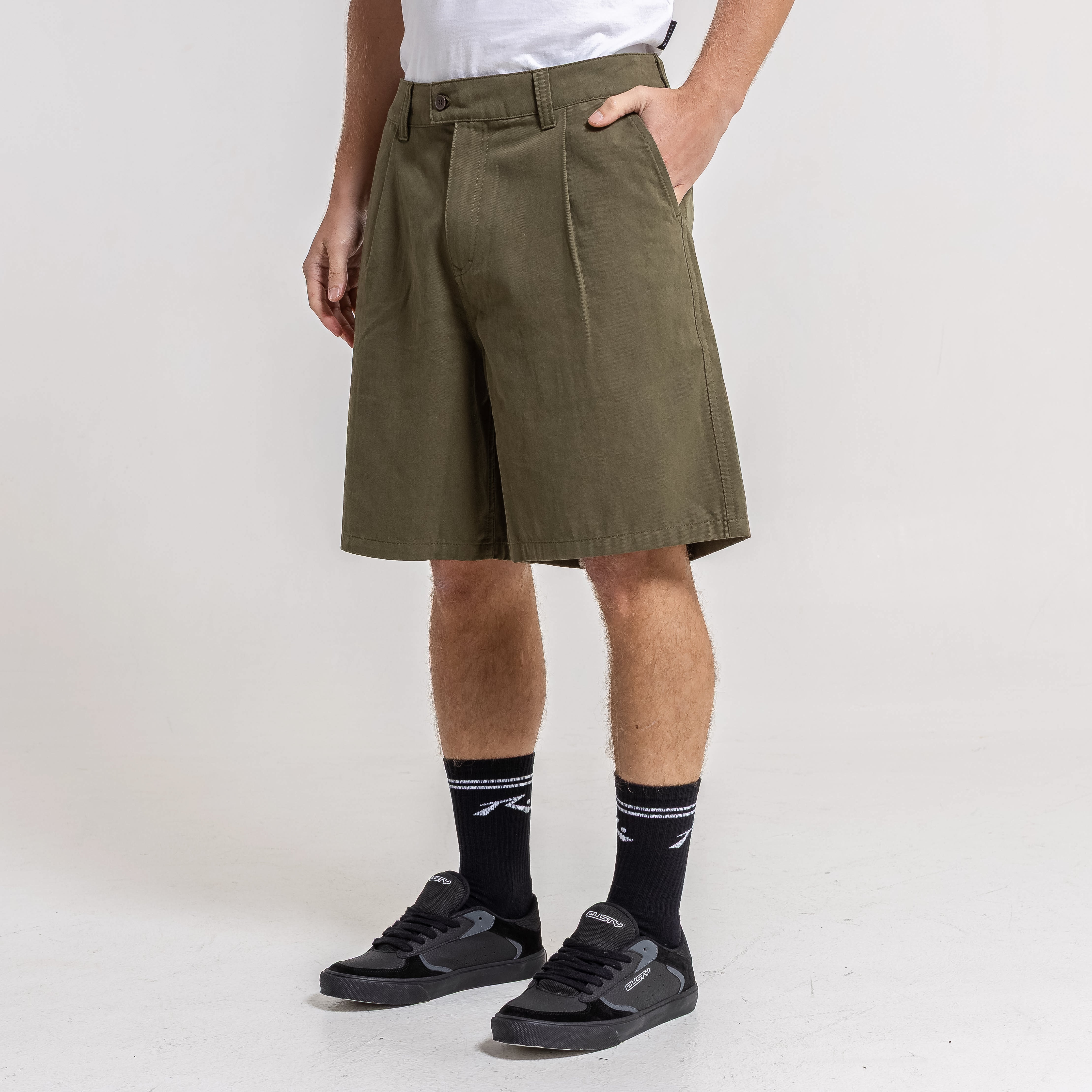 Bermuda Rusty Worldwide Pleat Ws Army - Image 2