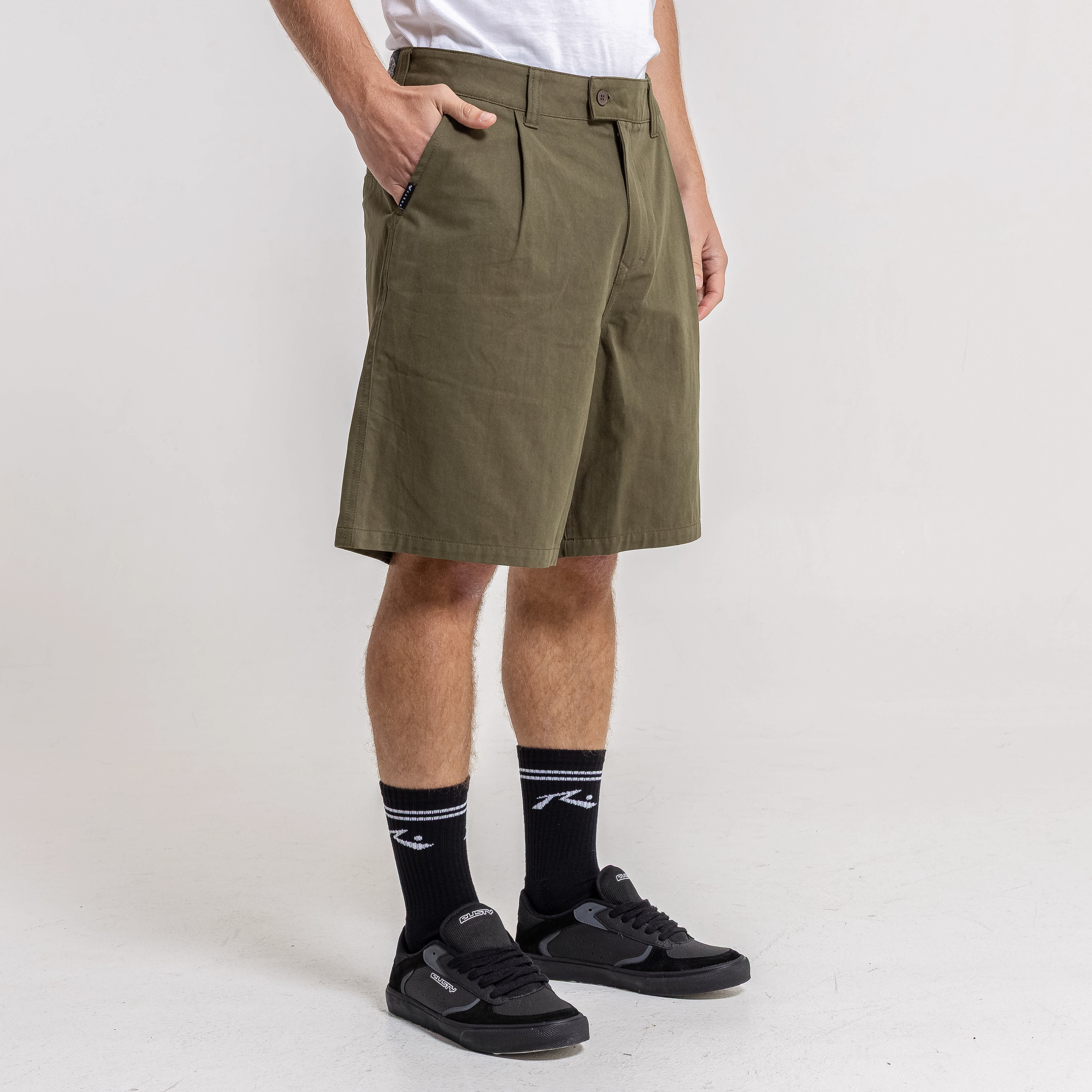 Bermuda Rusty Worldwide Pleat Ws Army - Image 3