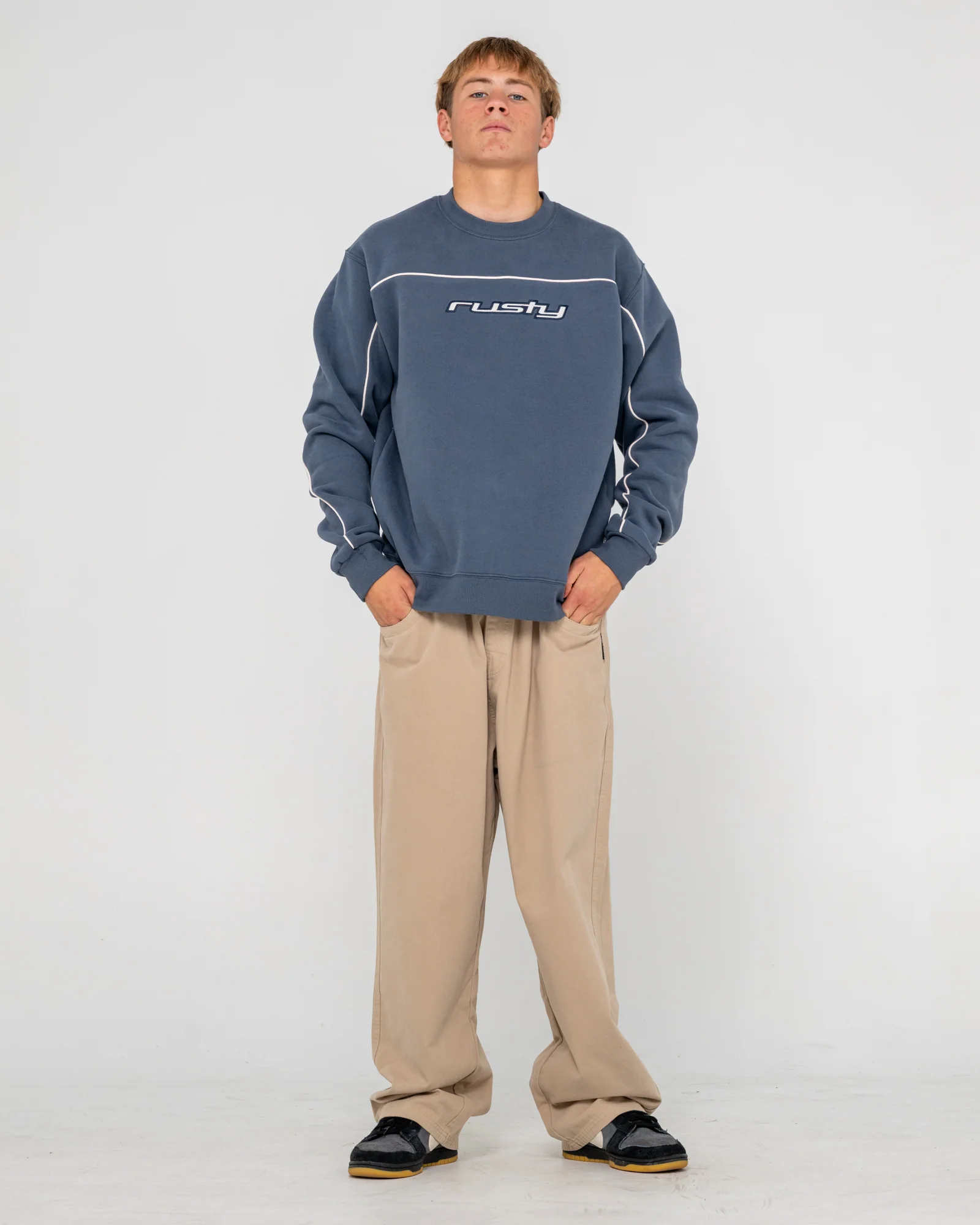 Buzo Rusty Trigger Crew Fleece Atlantic Blue - Image 2