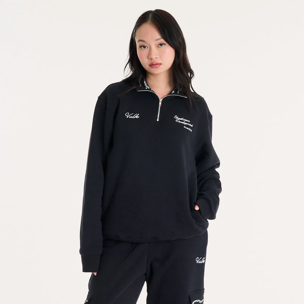 Buzo Vulk Felix Half Zip Black - Image 3