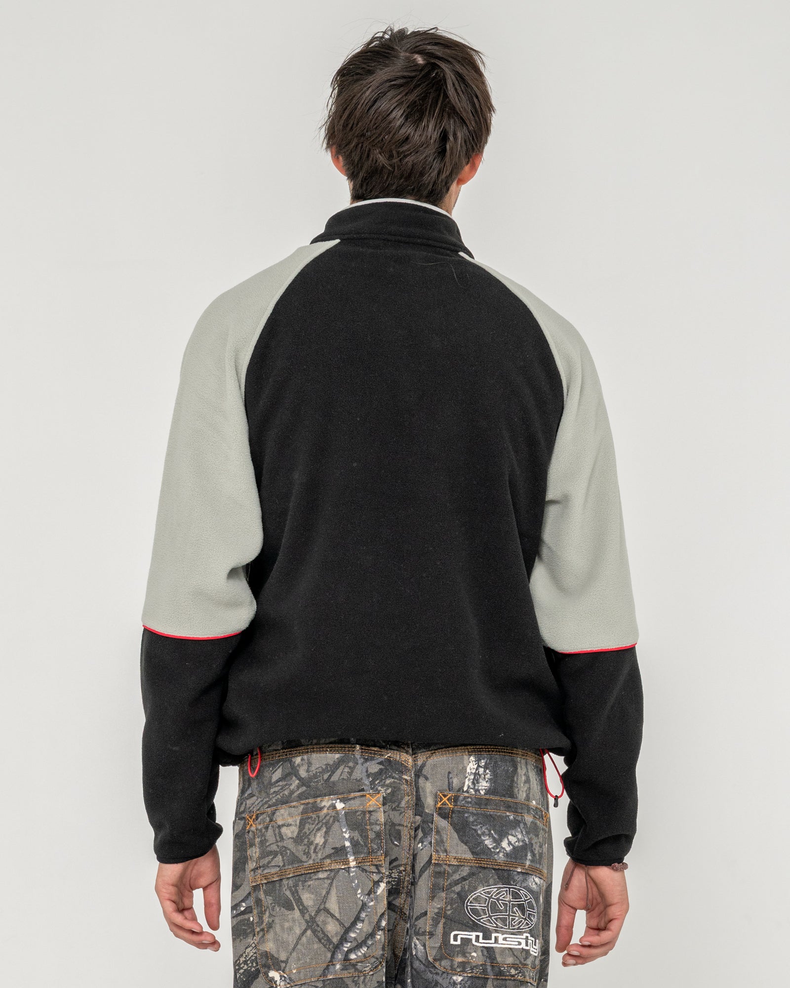 Buzo Rusty Tectonic Quarter Zip Polar Fleece Black - Image 4