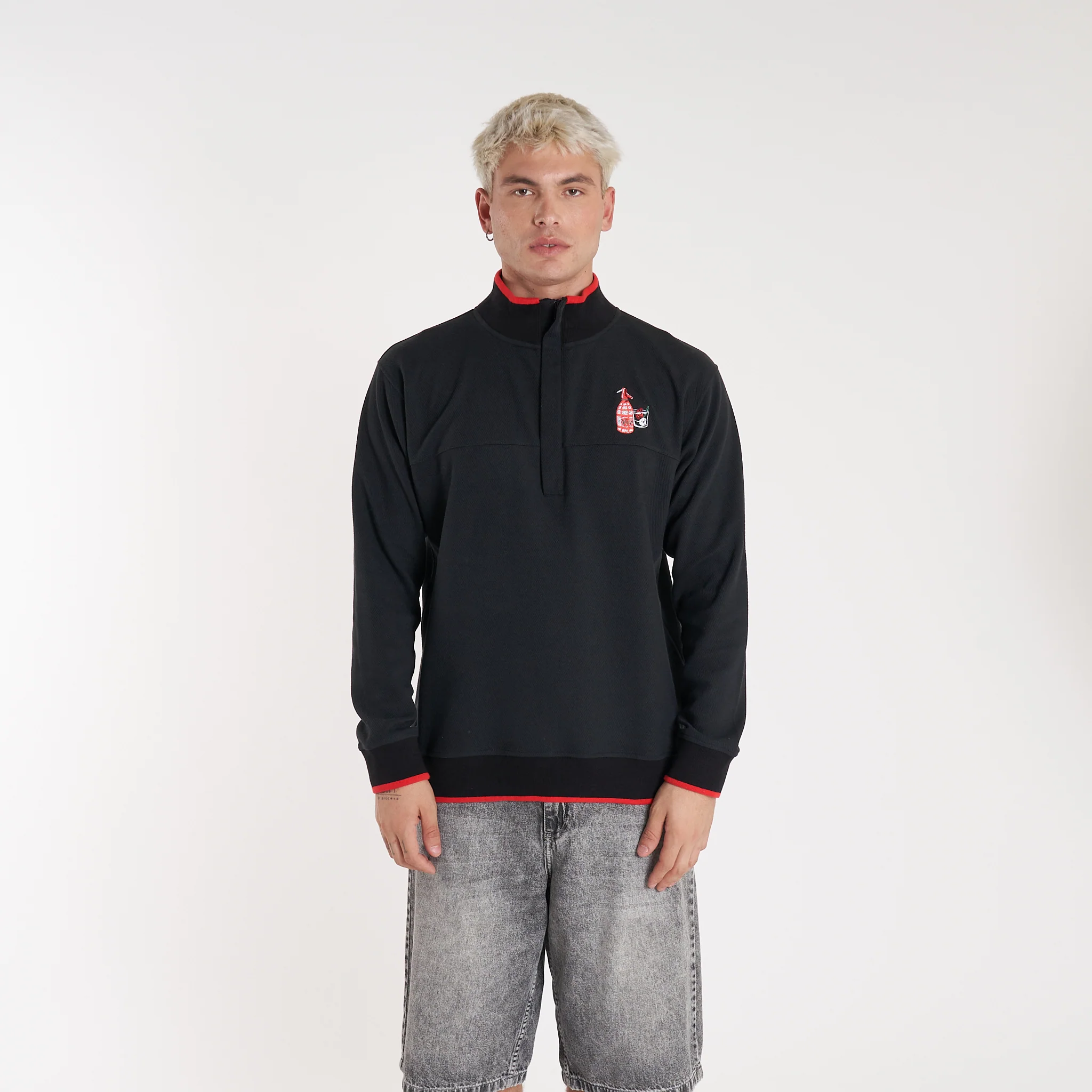Buzo Vulk Vacation Half Zip Black - Image 5