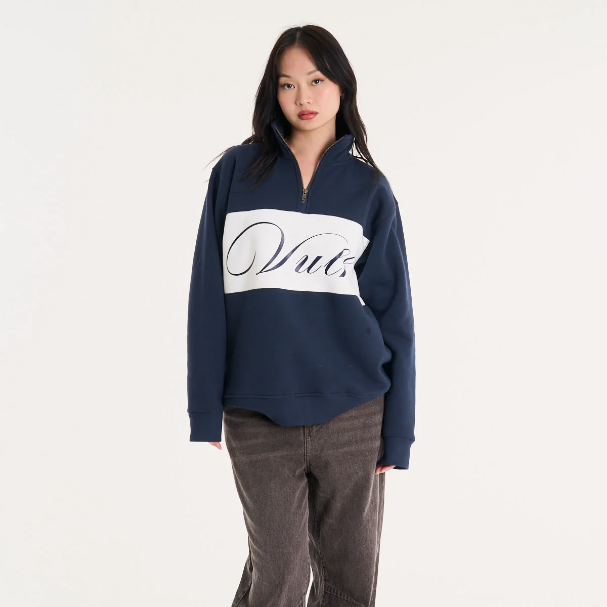 Buzo Vulk Richard Half Zip Blue - Image 2