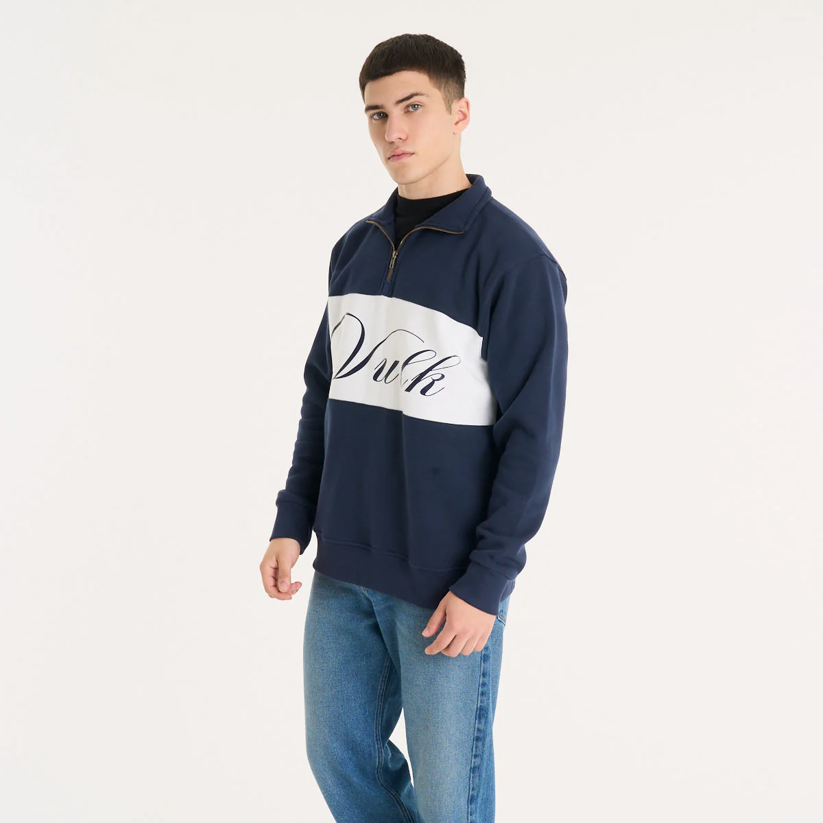 Buzo Vulk Richard Half Zip Blue - Image 3