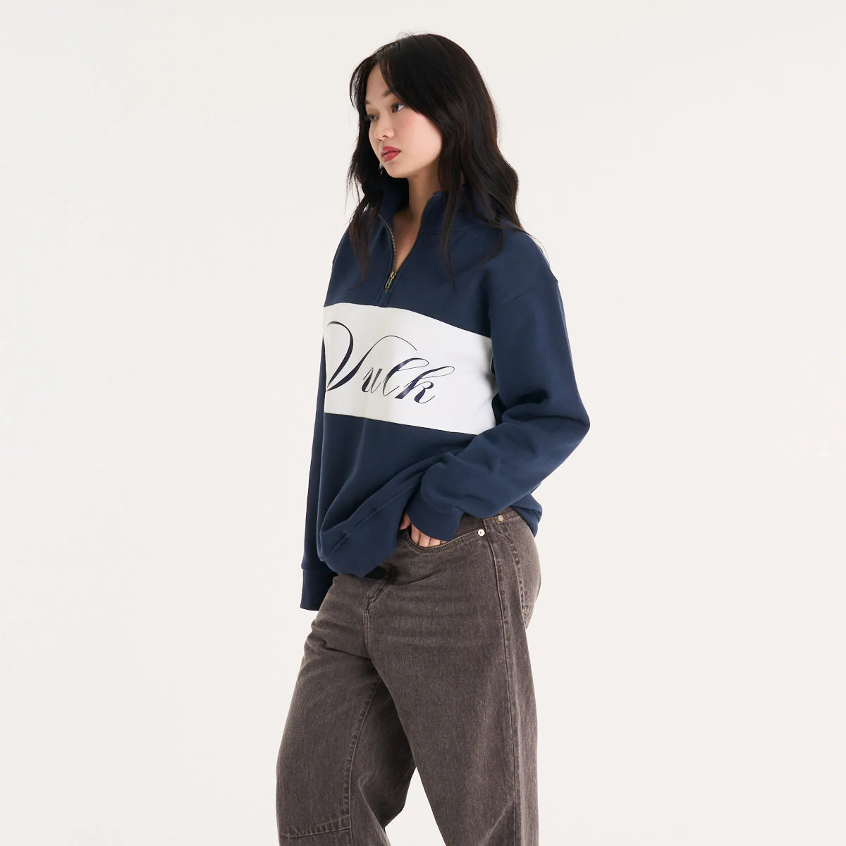 Buzo Vulk Richard Half Zip Blue - Image 8