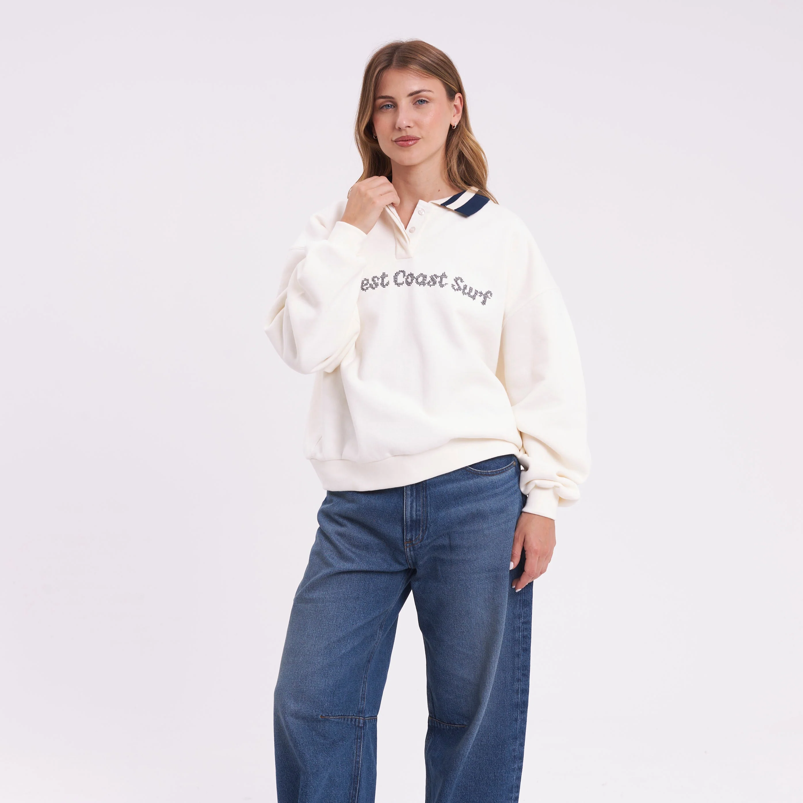 Buzo Rusty Wonderwall Polo Crew Ld Egret - Image 3