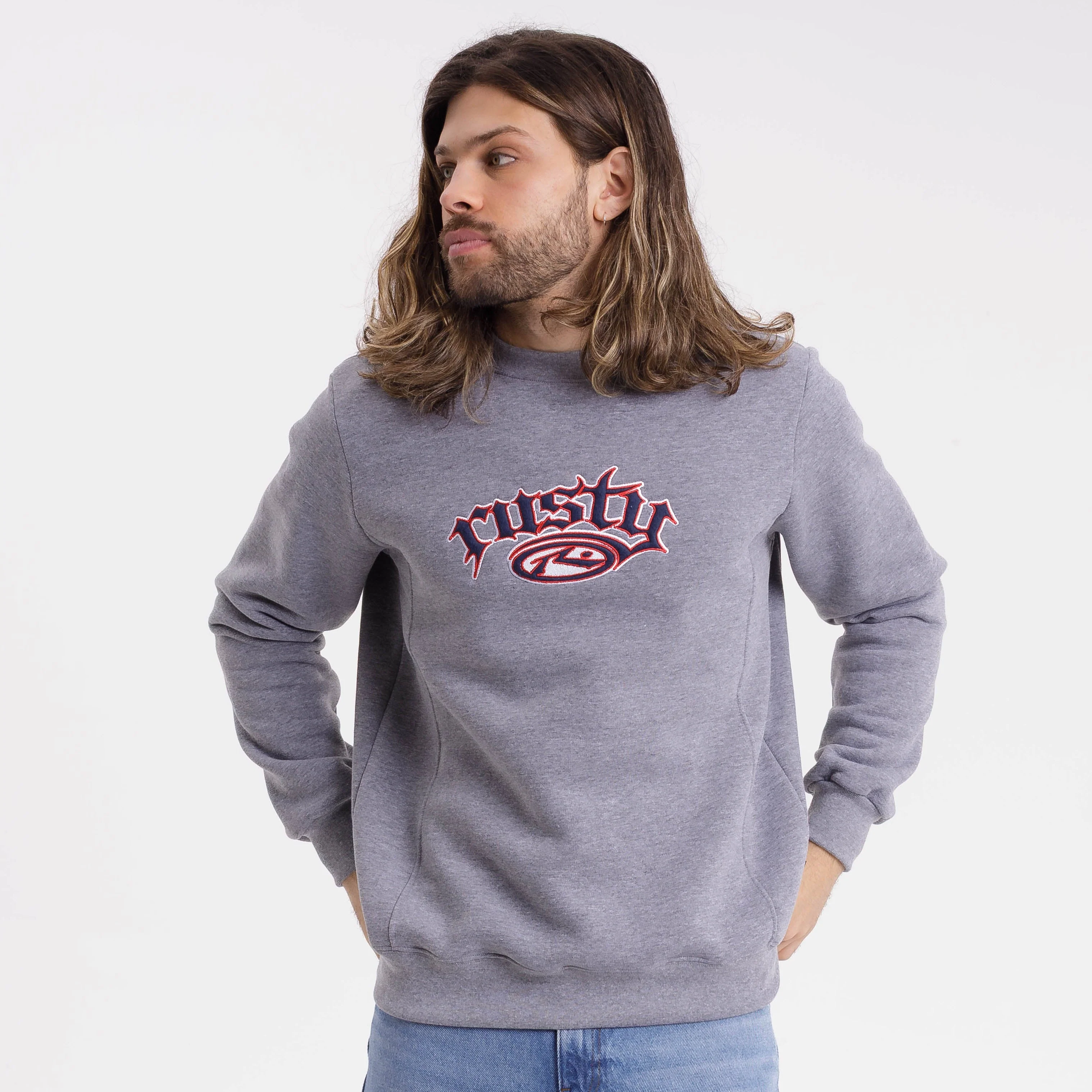 Buzo Rusty Mission Crew Grey Marle