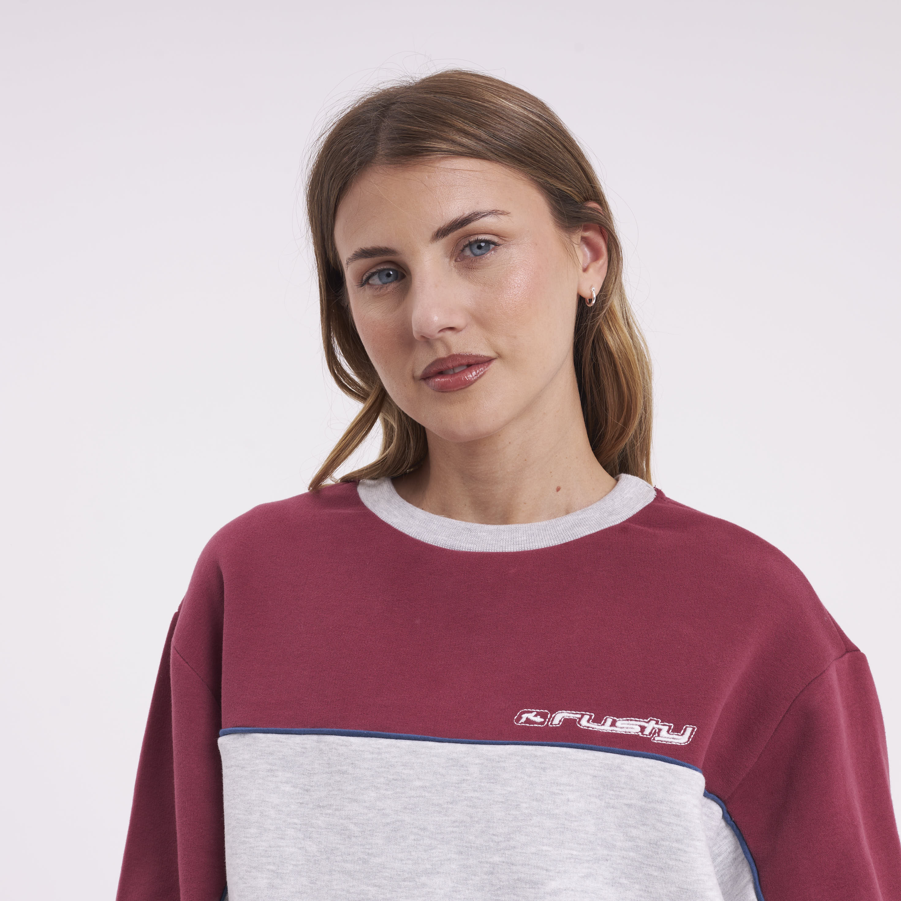Buzo Rusty Polar Popped Panelled Crew Ld Grey Marle - Image 2
