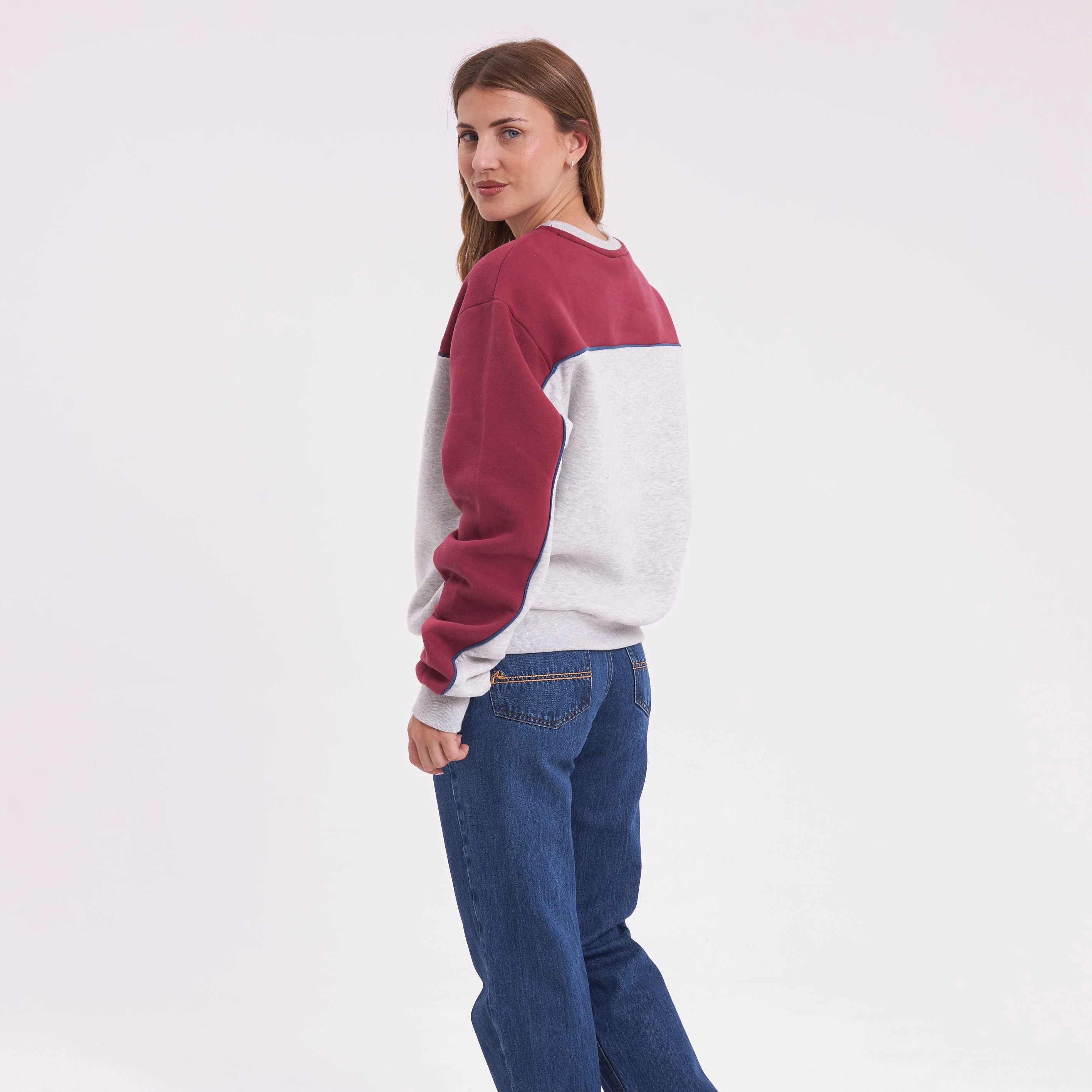 Buzo Rusty Polar Popped Panelled Crew Ld Grey Marle - Image 4