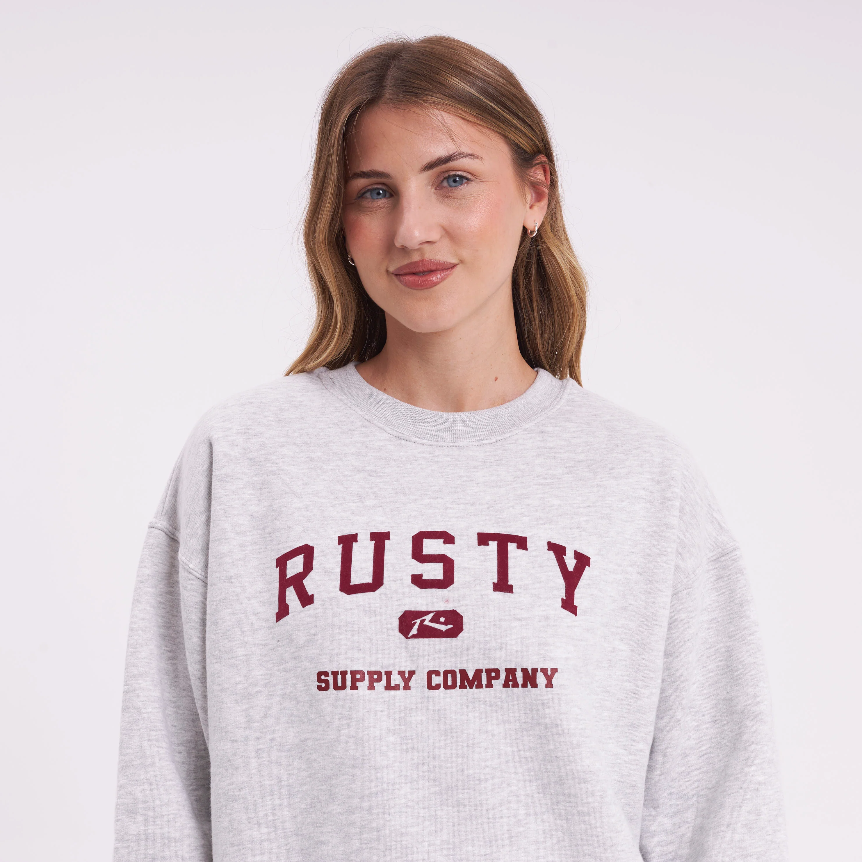 Buzo Rusty Walk On Relaxed Crew Ld Grey Marle - Image 2