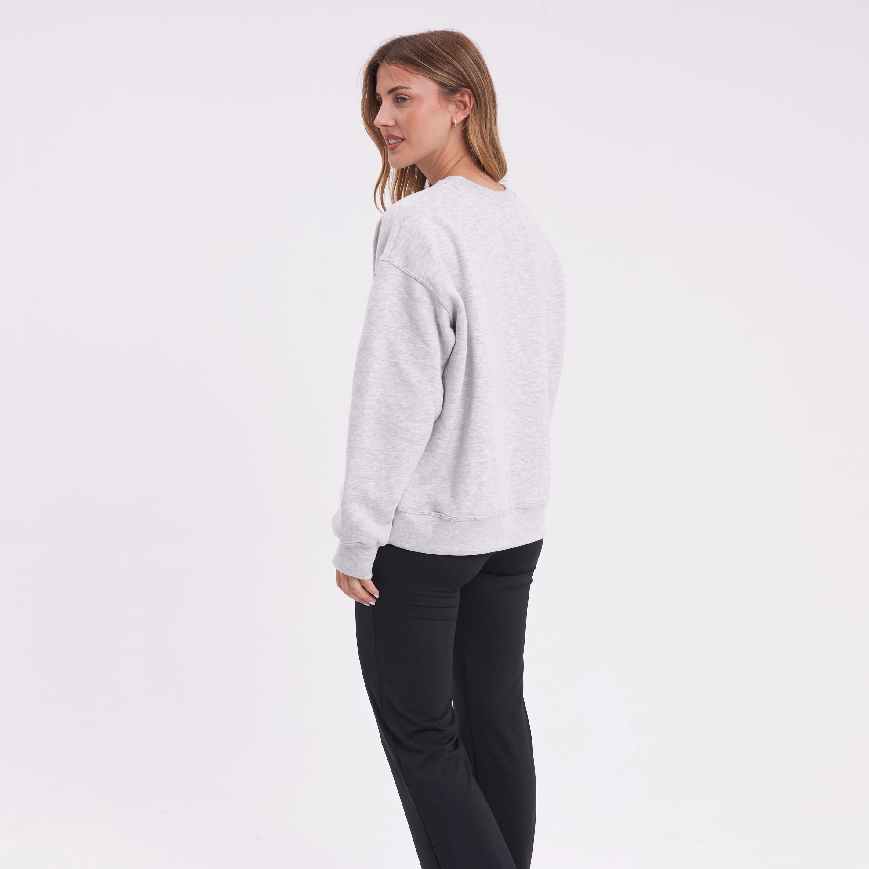 Buzo Rusty Walk On Relaxed Crew Ld Grey Marle - Image 6