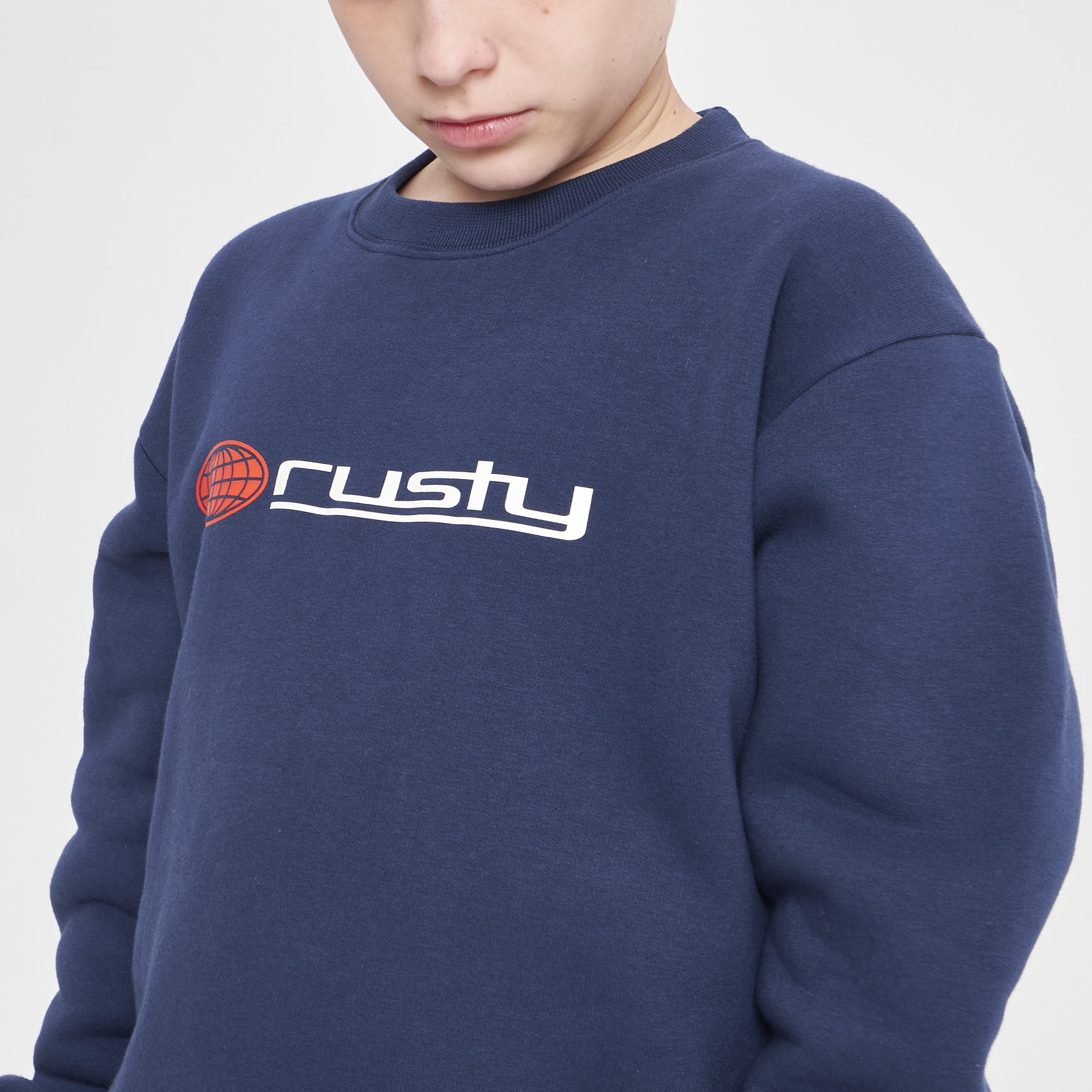 Buzo Rusty Global Confussion Crew Jr Navy Blue - Image 4