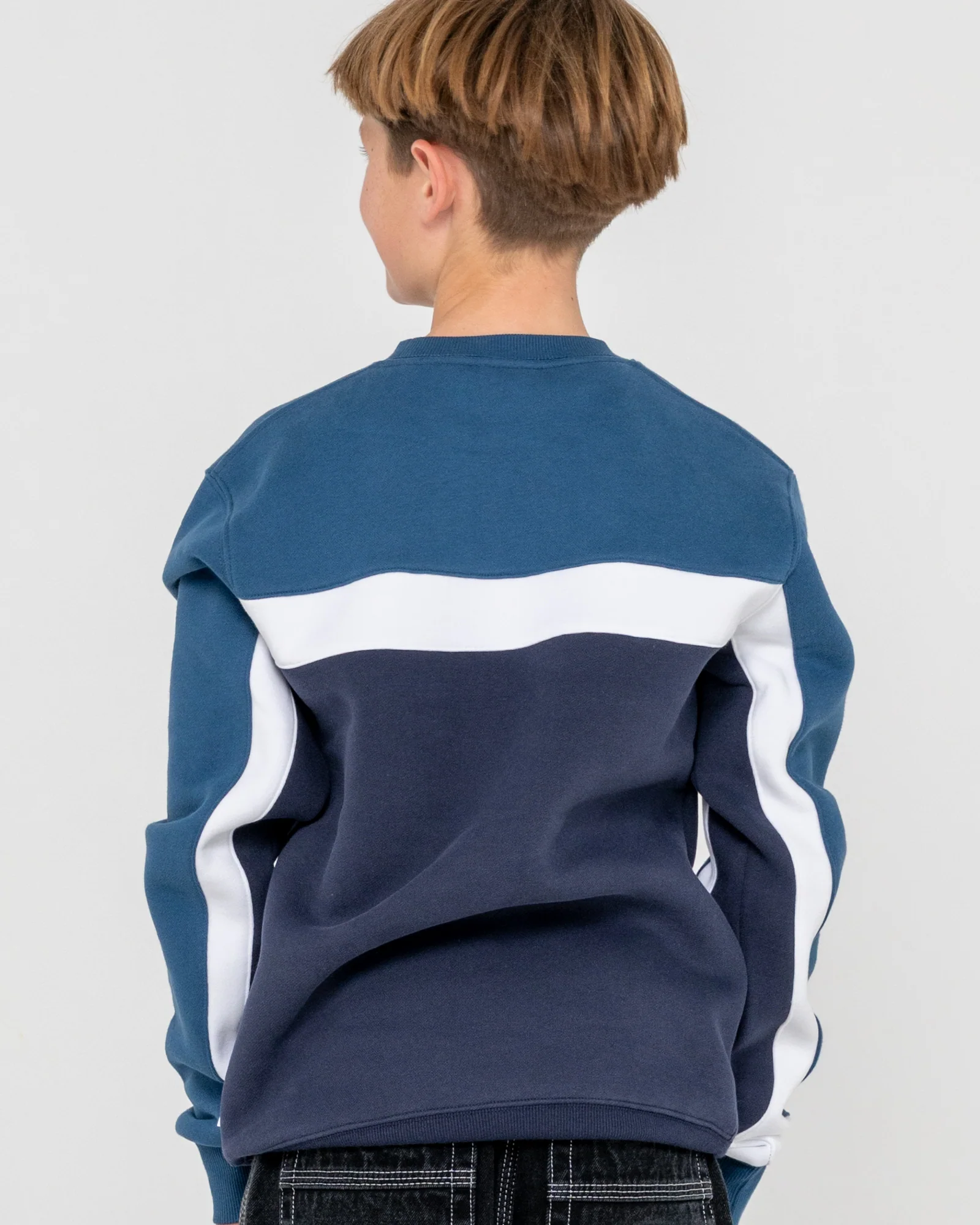 Buzo Rusty Pod Racer Crew Fleece Boys Navy Blue - Image 6