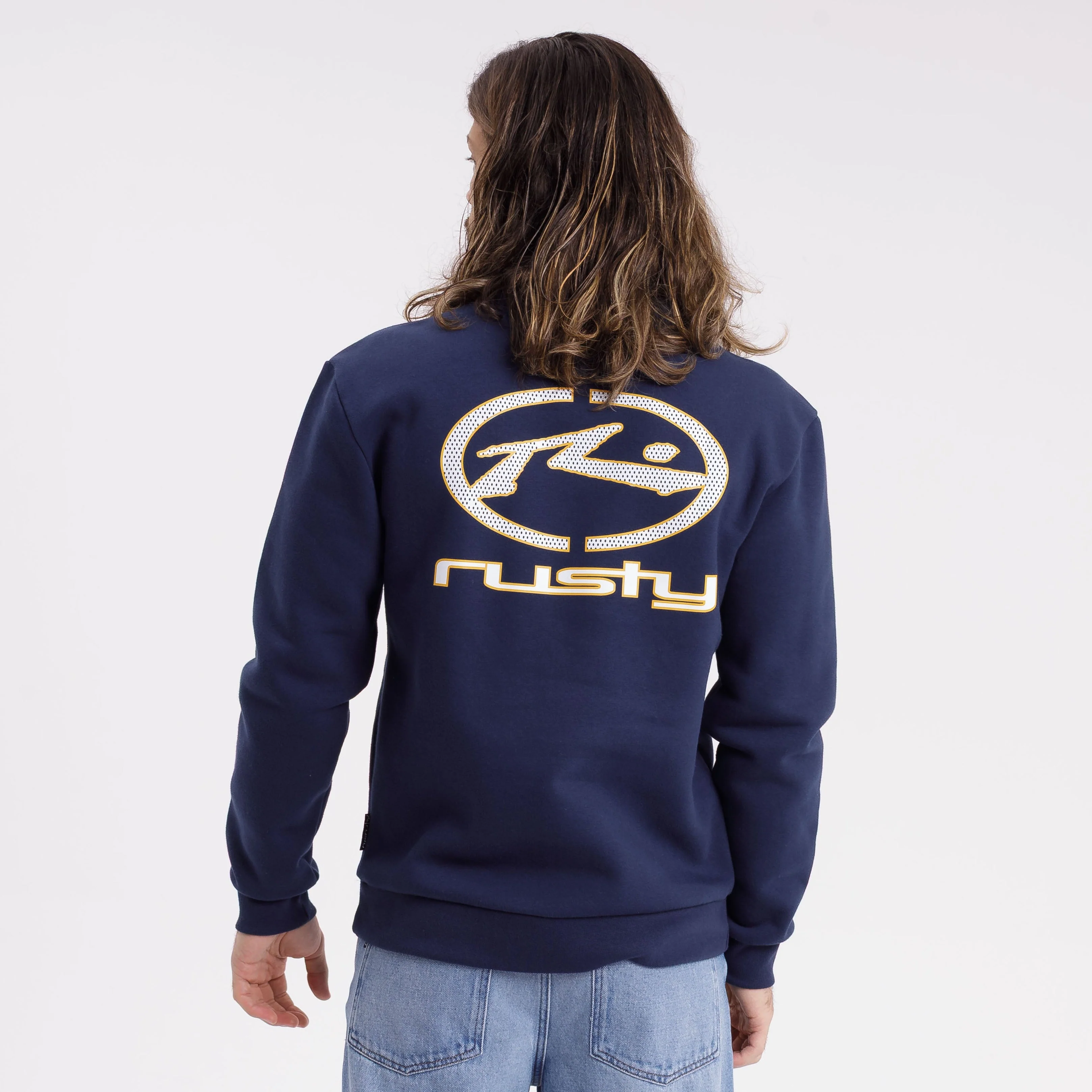 Buzo Rusty Turbo Serie 2 Crew Megabig Navy Blue