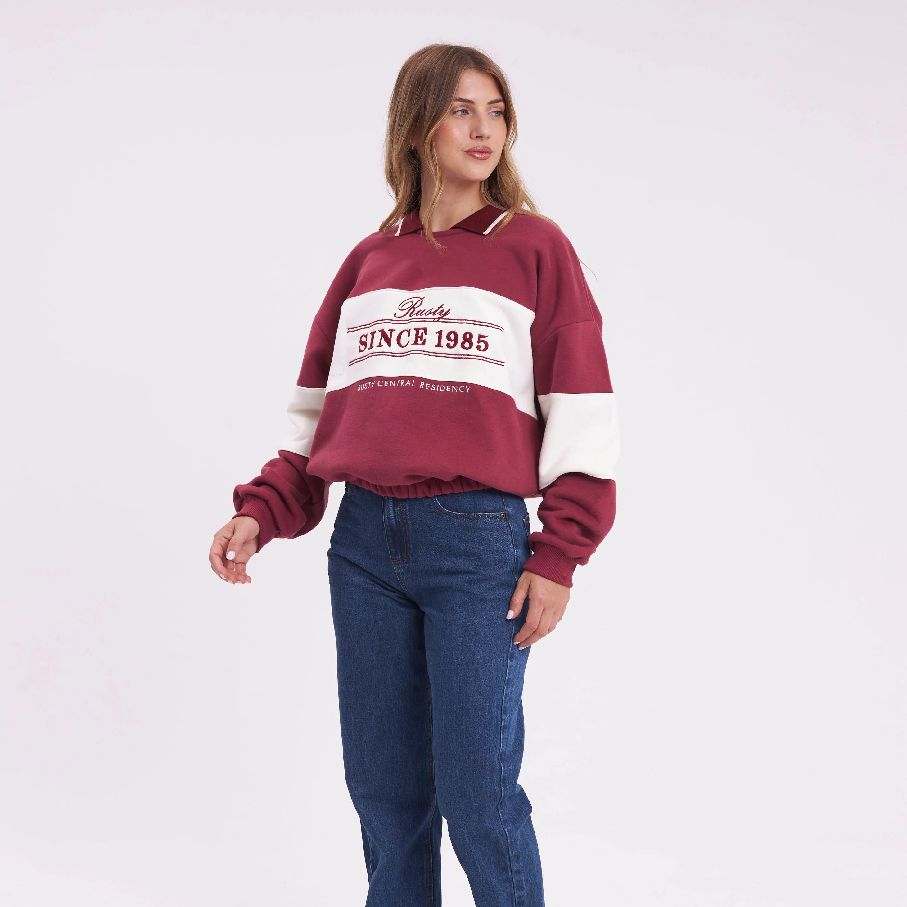 Buzo Rusty White Lines Polo Crew Ld Rhubarb - Image 3