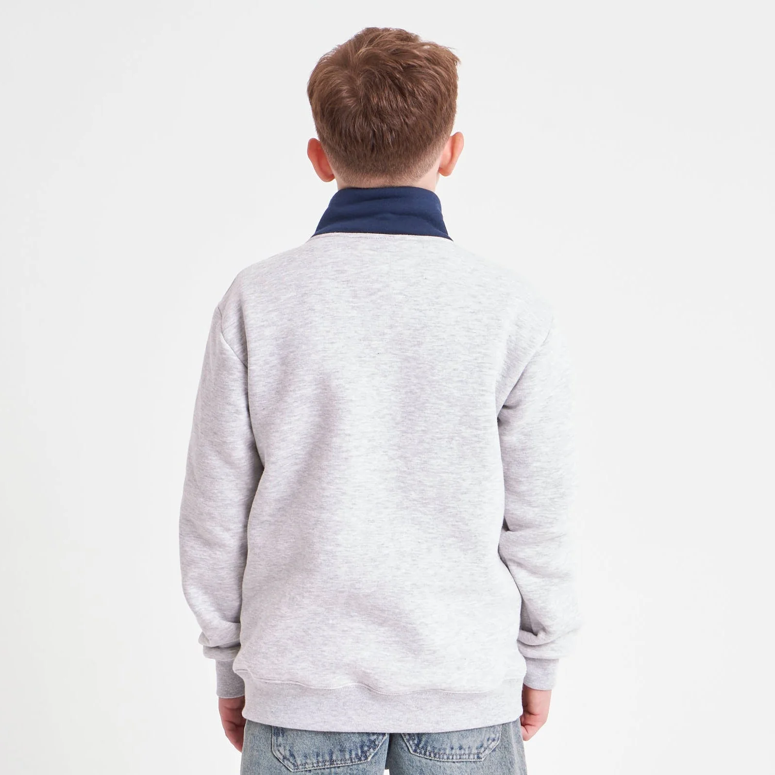 Buzo Rusty Australian 1/4 Zip Crew Jr White Marle - Image 2
