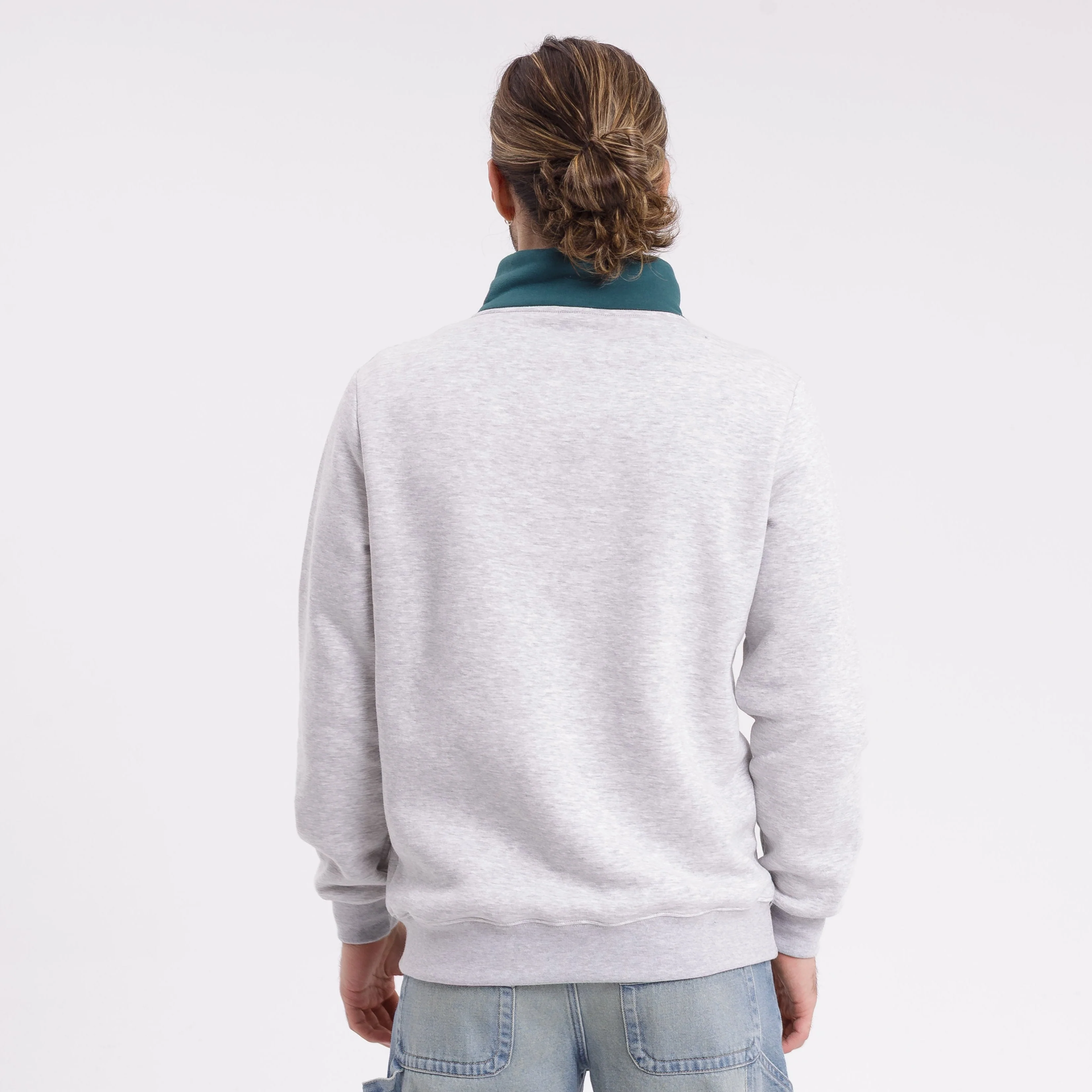 Buzo Rusty Australian 1/4 Zip Crew White Marle - Image 4