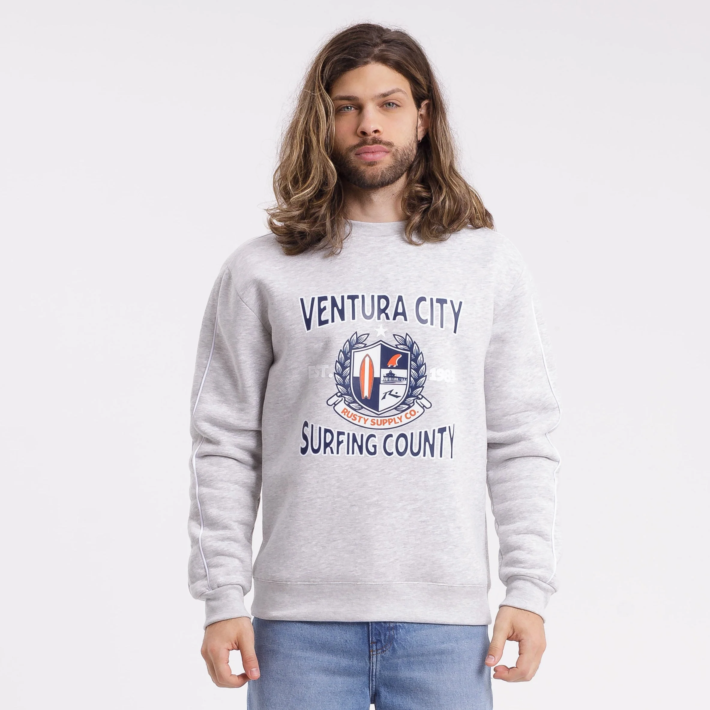 Buzo Rusty Ventura City Crew White Marle