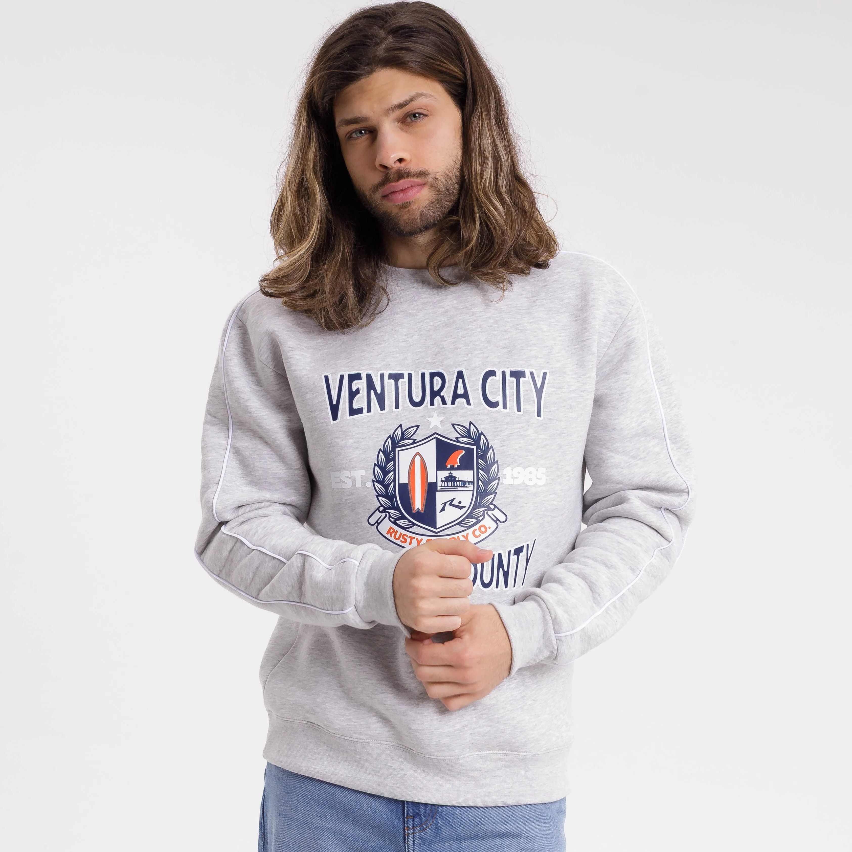 Buzo Rusty Ventura City Crew White Marle - Image 2