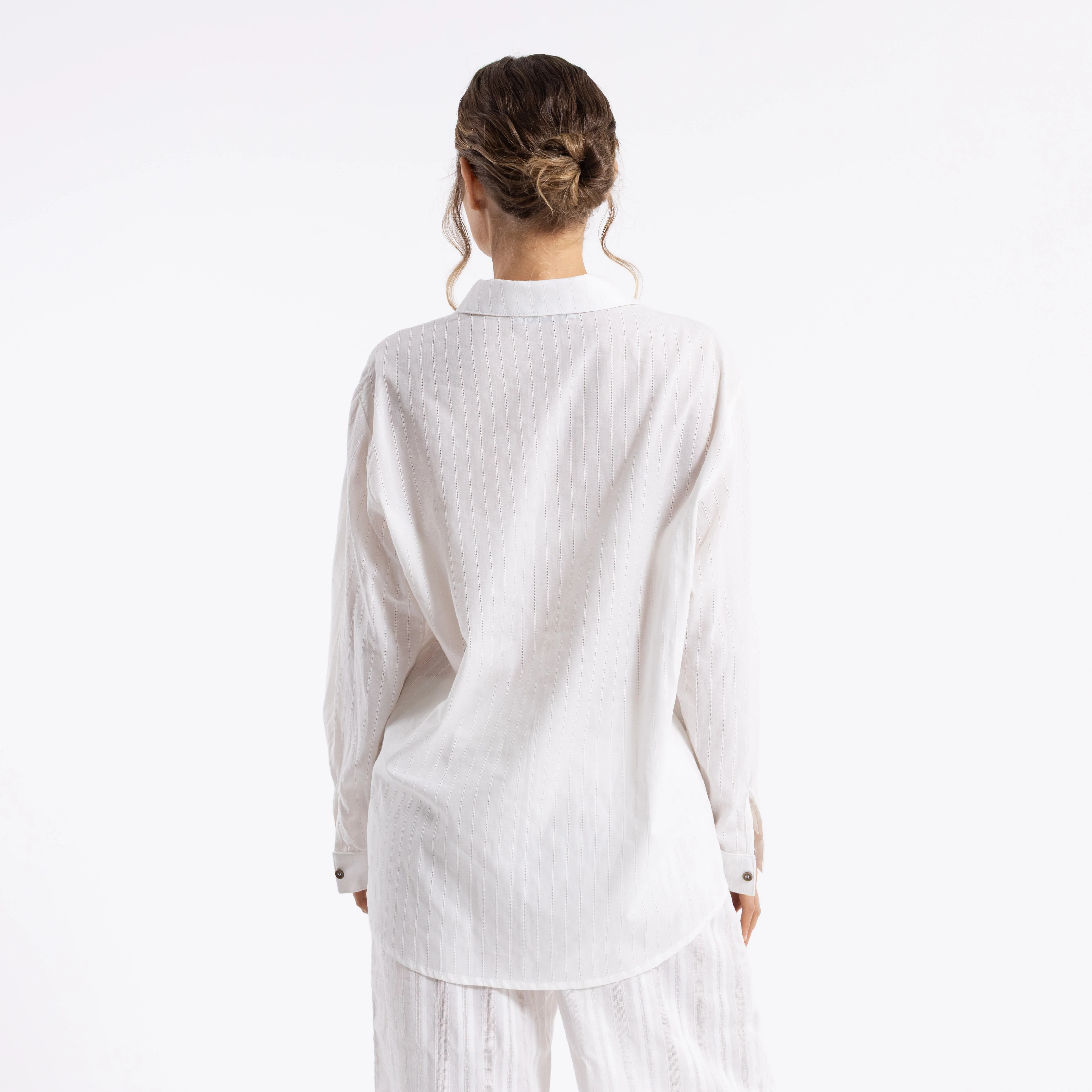 Camisa Mc Rusty Cici Sheer Overshirt Ld Off White - Image 5