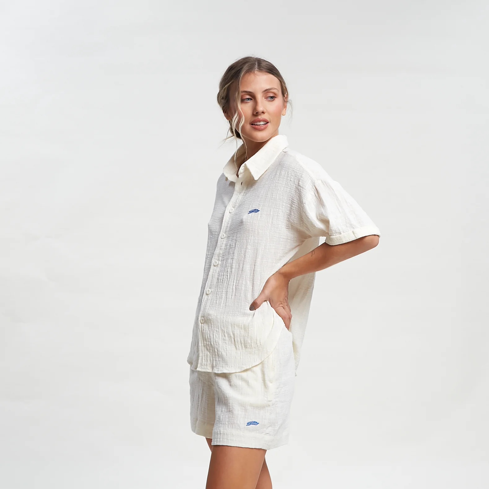 Camisa Mc Rusty Hampton Oversized Shirt Ld Off White - Image 3