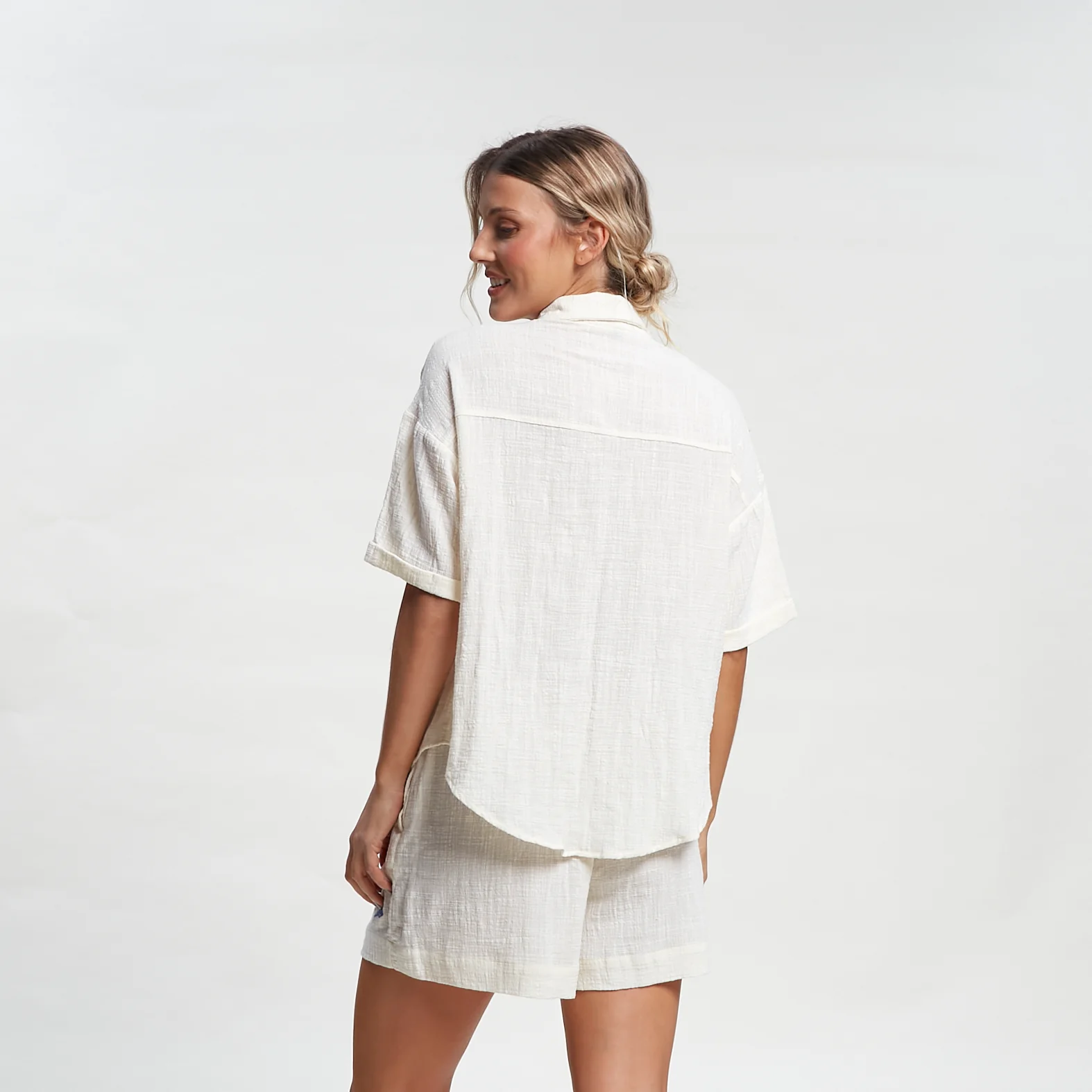 Camisa Mc Rusty Hampton Oversized Shirt Ld Off White - Image 4