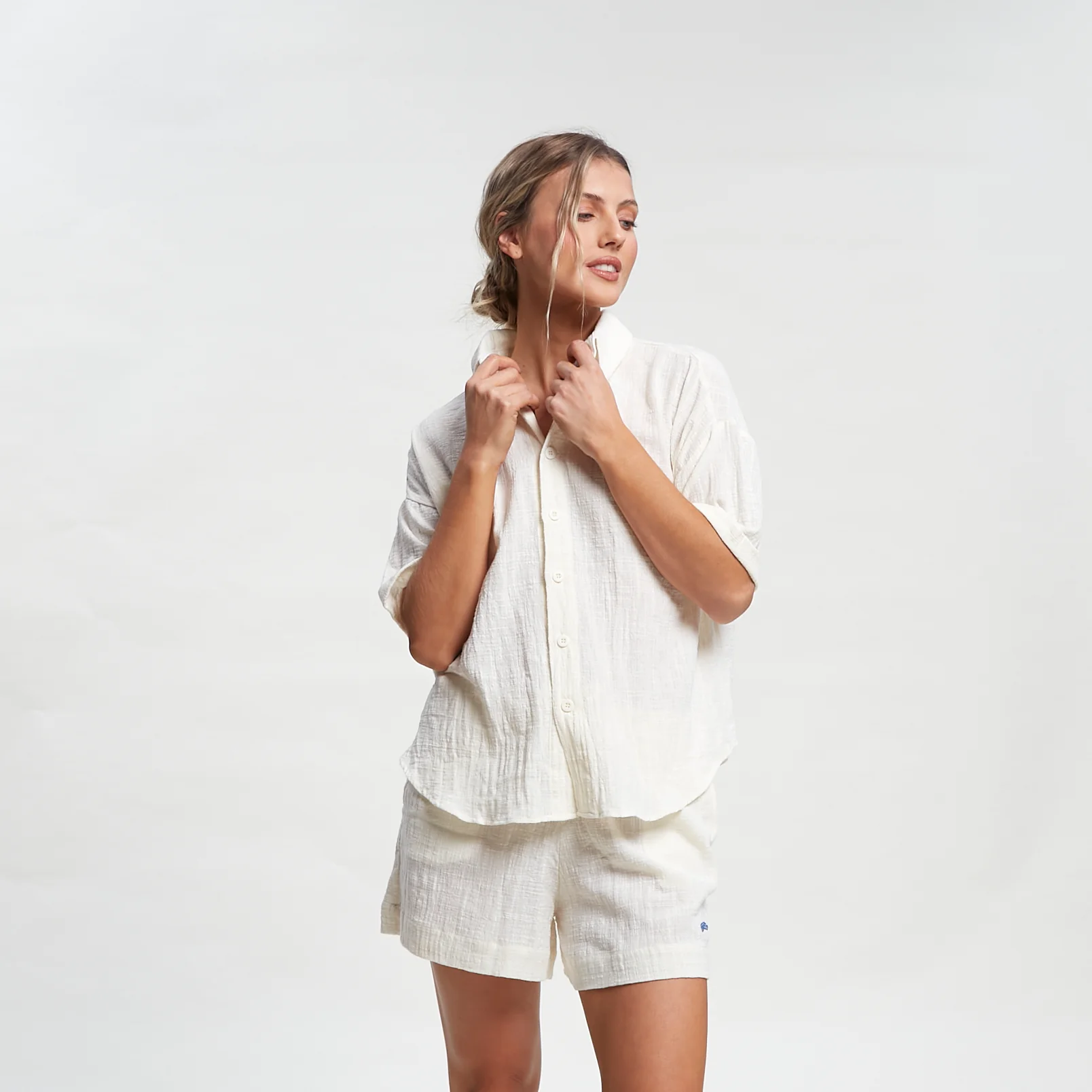 Camisa Mc Rusty Hampton Oversized Shirt Ld Off White - Image 5