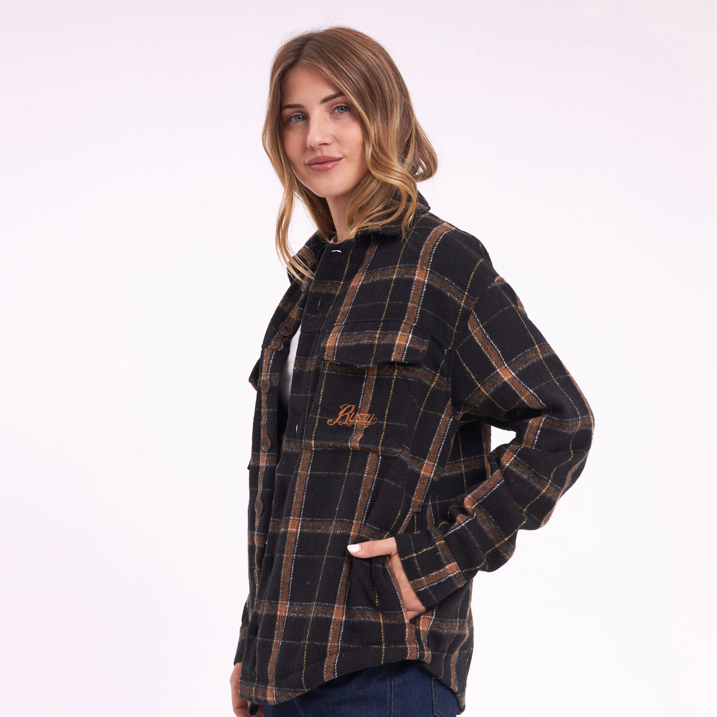 Camisa Ml Rusty In The City Ls Overshirt Ld Black - Image 5