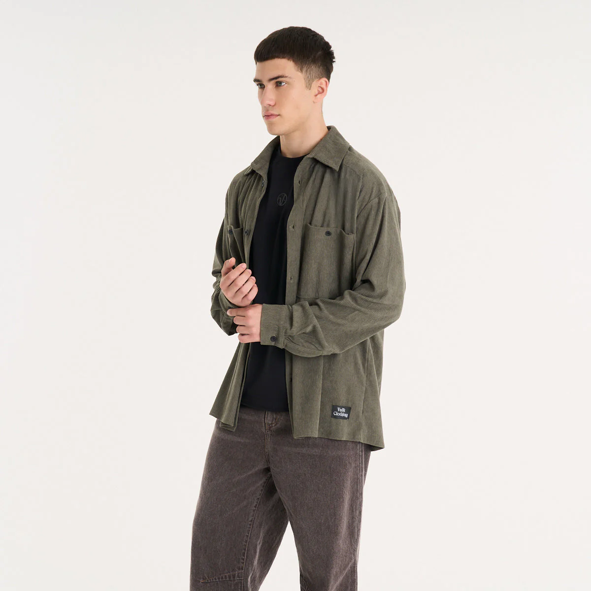 Camisa Ml Vulk Turner Shirt Green Vintage - Image 3