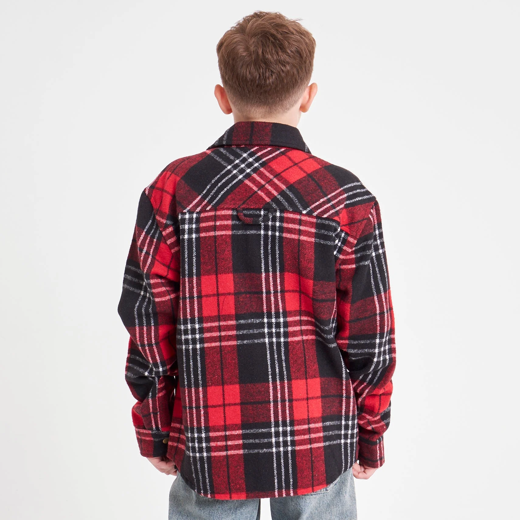 Camisa Ml Rusty Galaxie Flannel Long Sleeve Shirt Jr* Red - Image 4