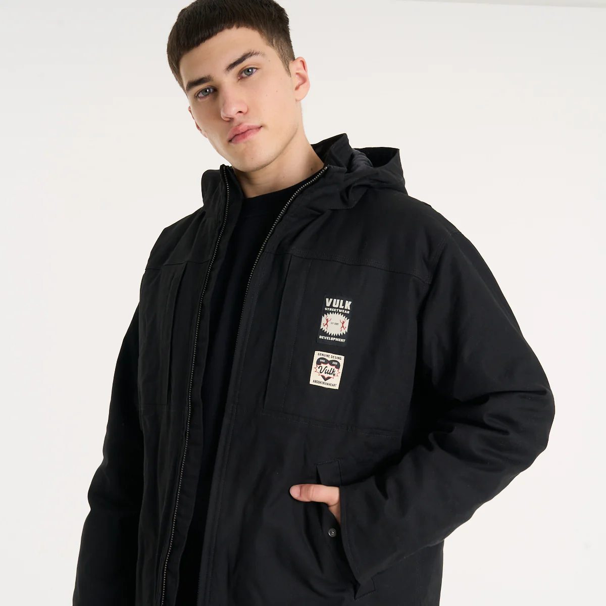 Campera Abrigo Vulk Garage Jacket Black - Image 3