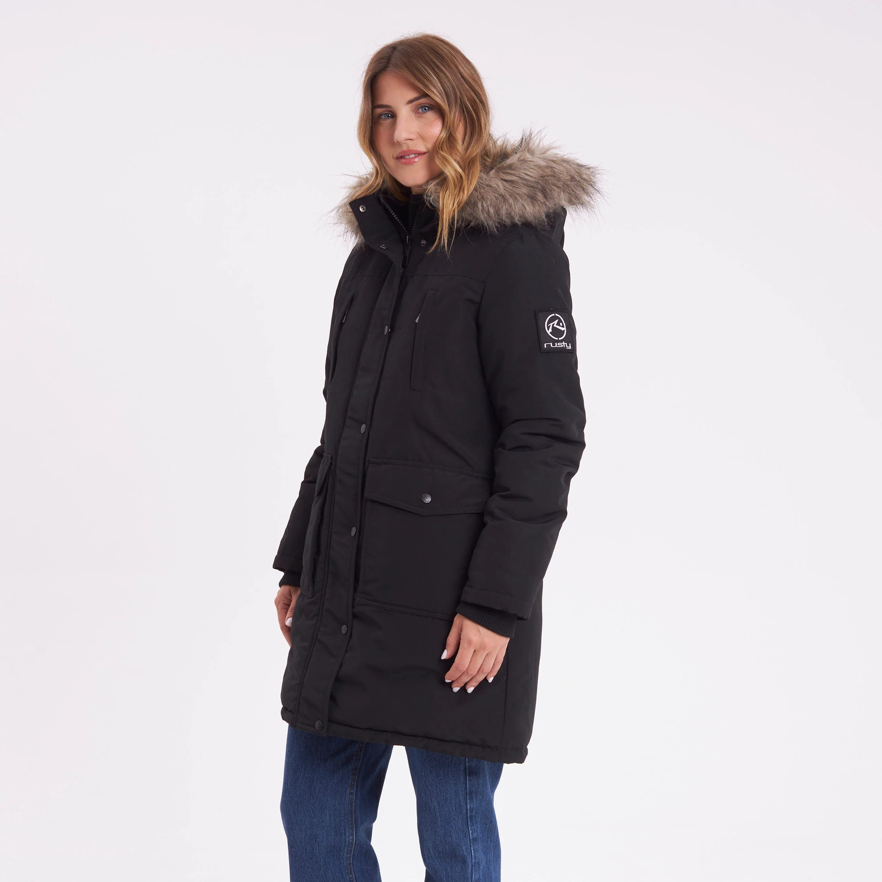 Campera Abrigo Rusty Himalaya Puffer Parka Ld Black - Image 3