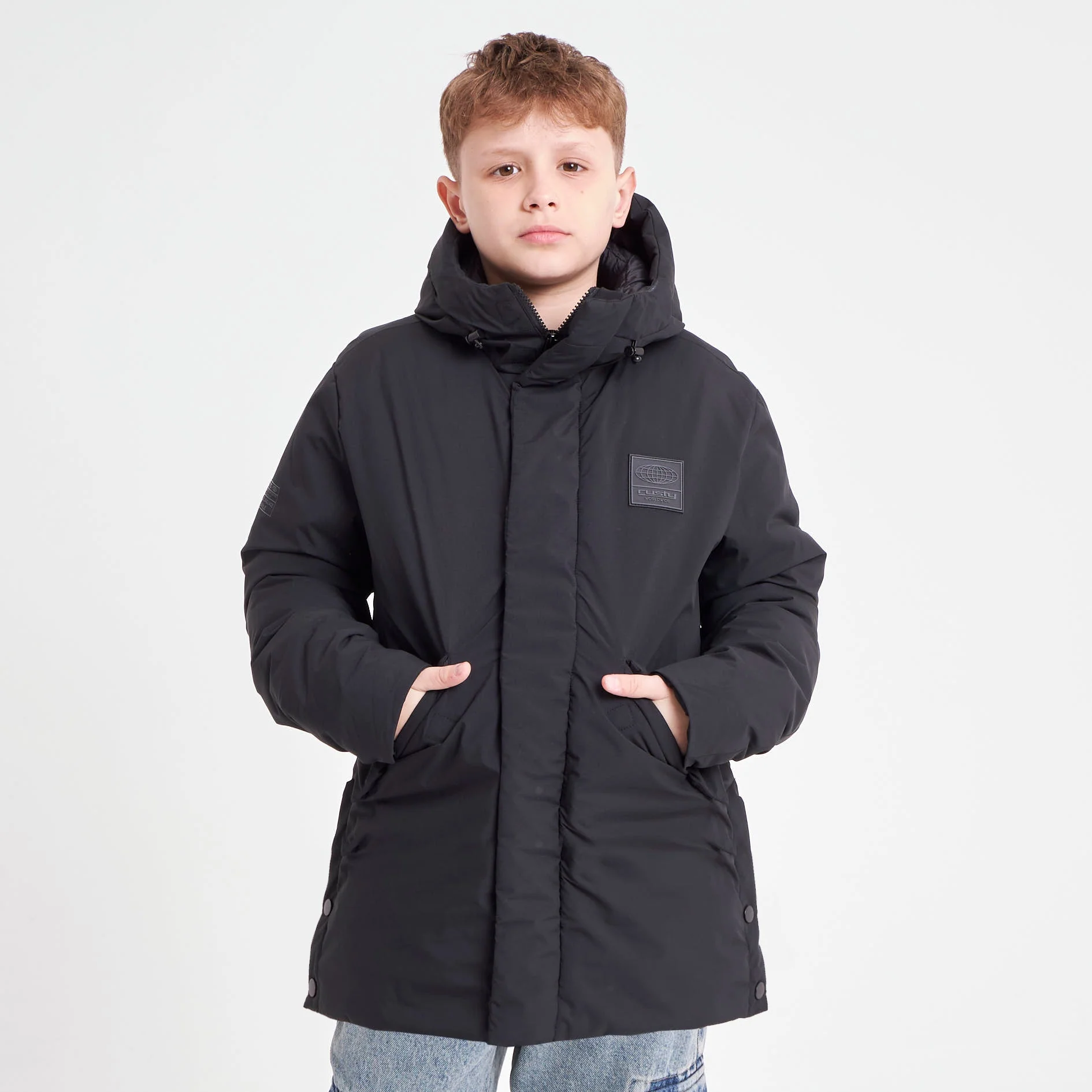 Campera Abrigo Rusty Manchester Parka Jacket Jr Black