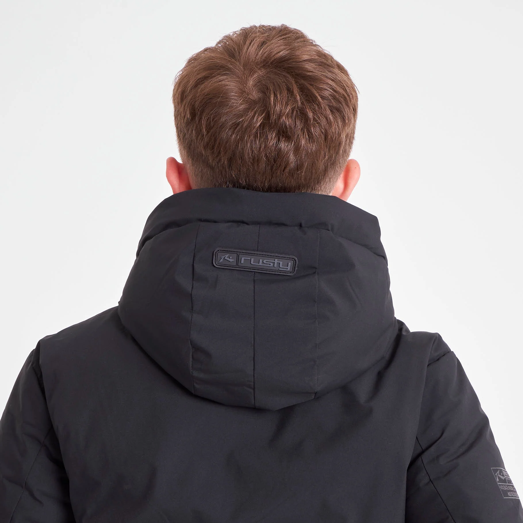 Campera Abrigo Rusty Manchester Parka Jacket Jr Black - Image 4