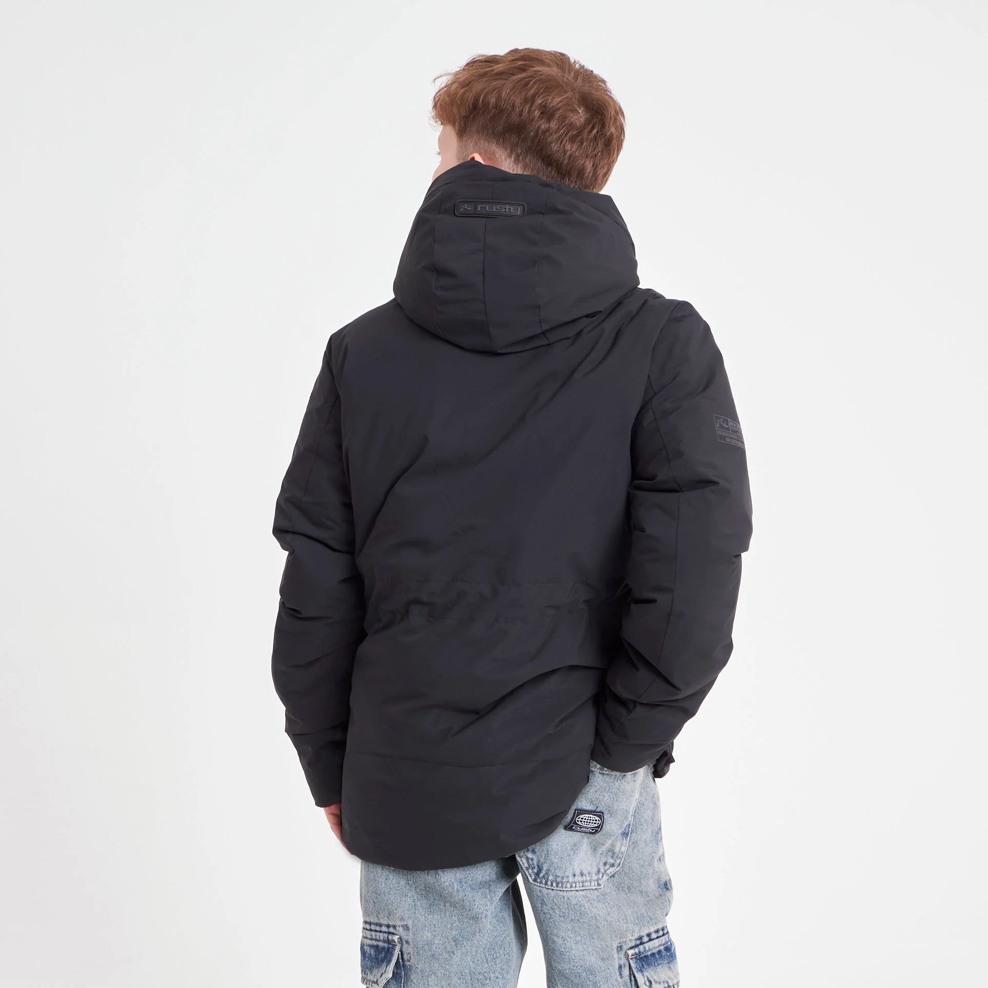 Campera Abrigo Rusty Manchester Parka Jacket Jr Black - Image 6