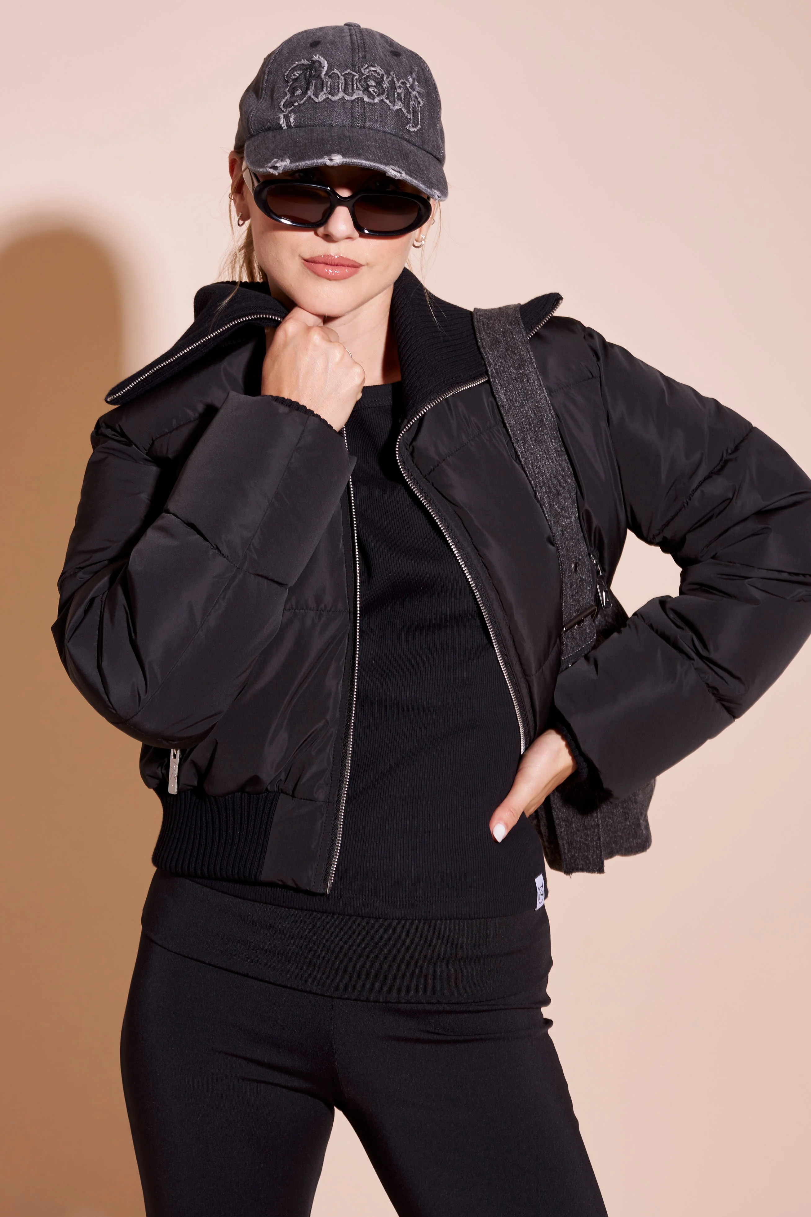 Campera Abrigo Rusty Marry On Puffer Coat Ld Black - Image 3