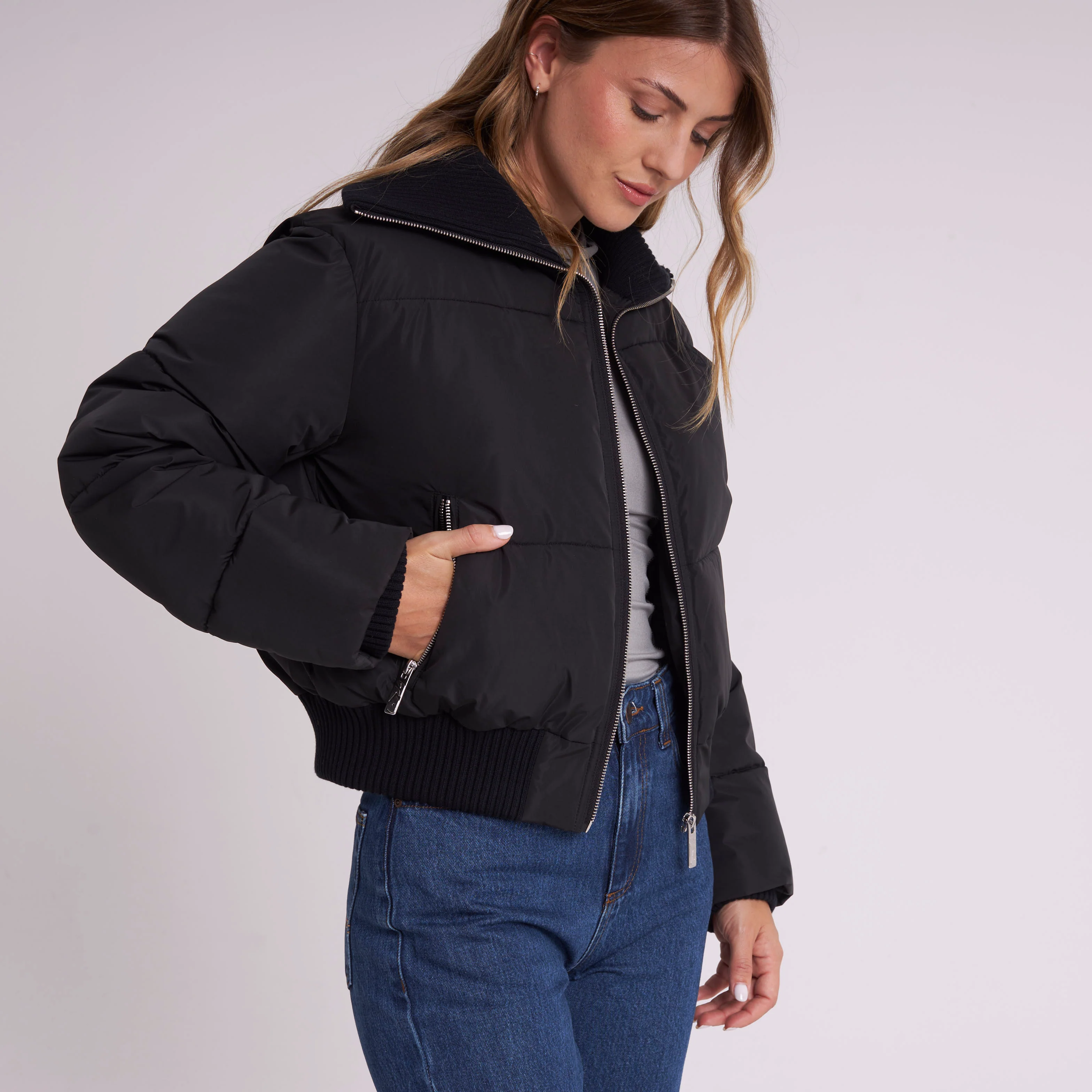 Campera Abrigo Rusty Marry On Puffer Coat Ld Black - Image 5