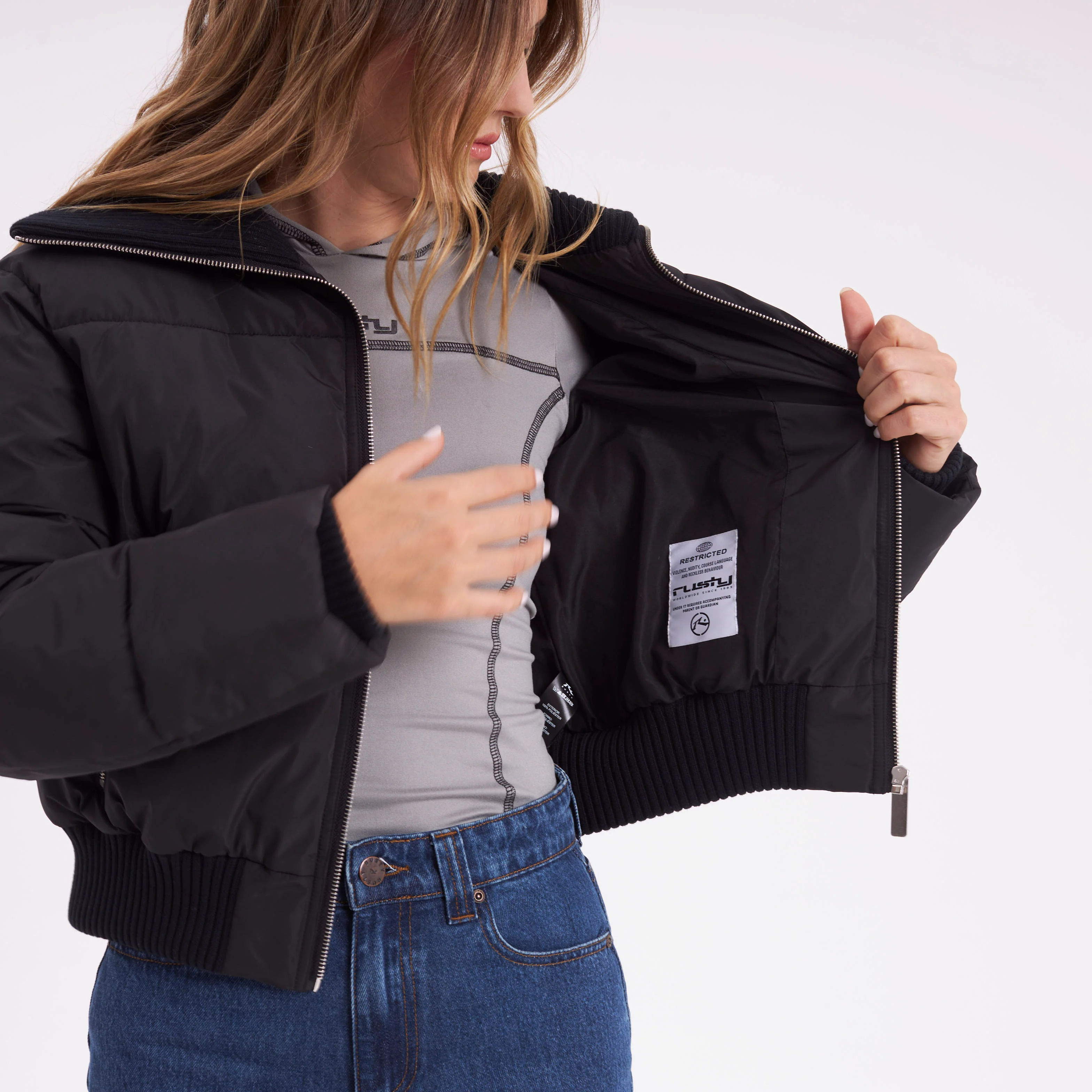 Campera Abrigo Rusty Marry On Puffer Coat Ld Black - Image 9