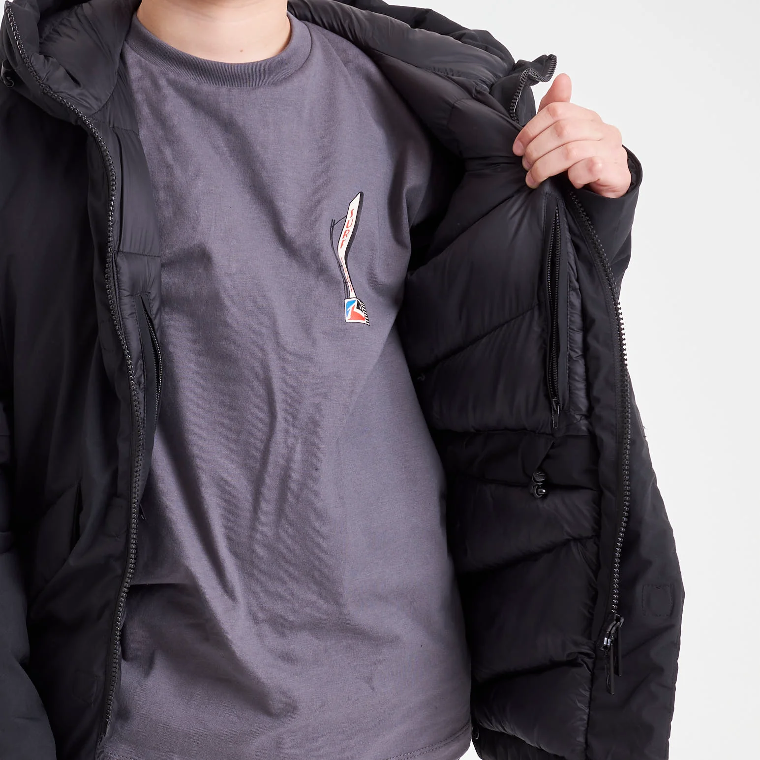 Campera Abrigo Rusty Pruffen Serie 2 Jacket Jr Black - Image 5