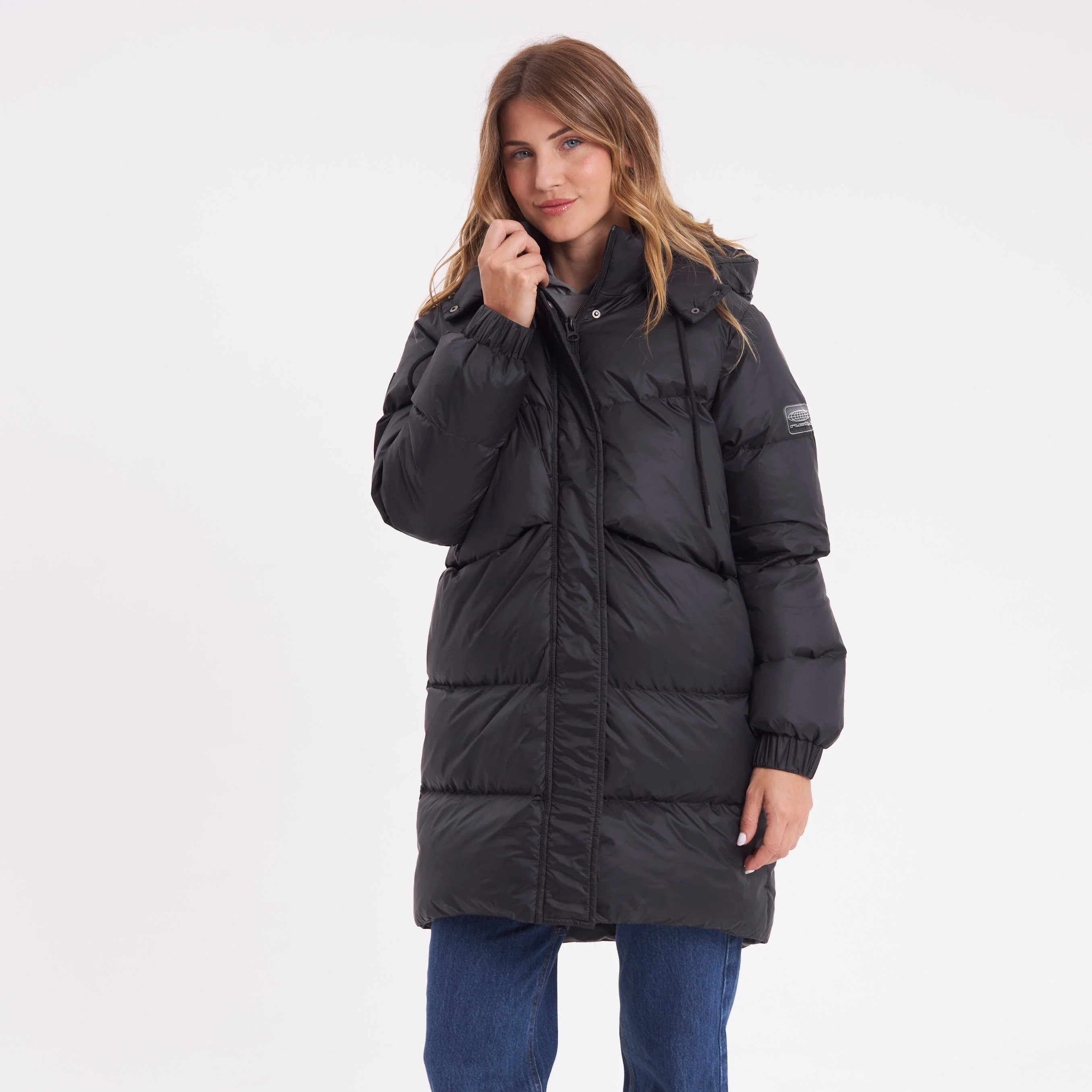 Campera Abrigo Rusty Shallow Long Puffer Coat Ld Black - Image 2