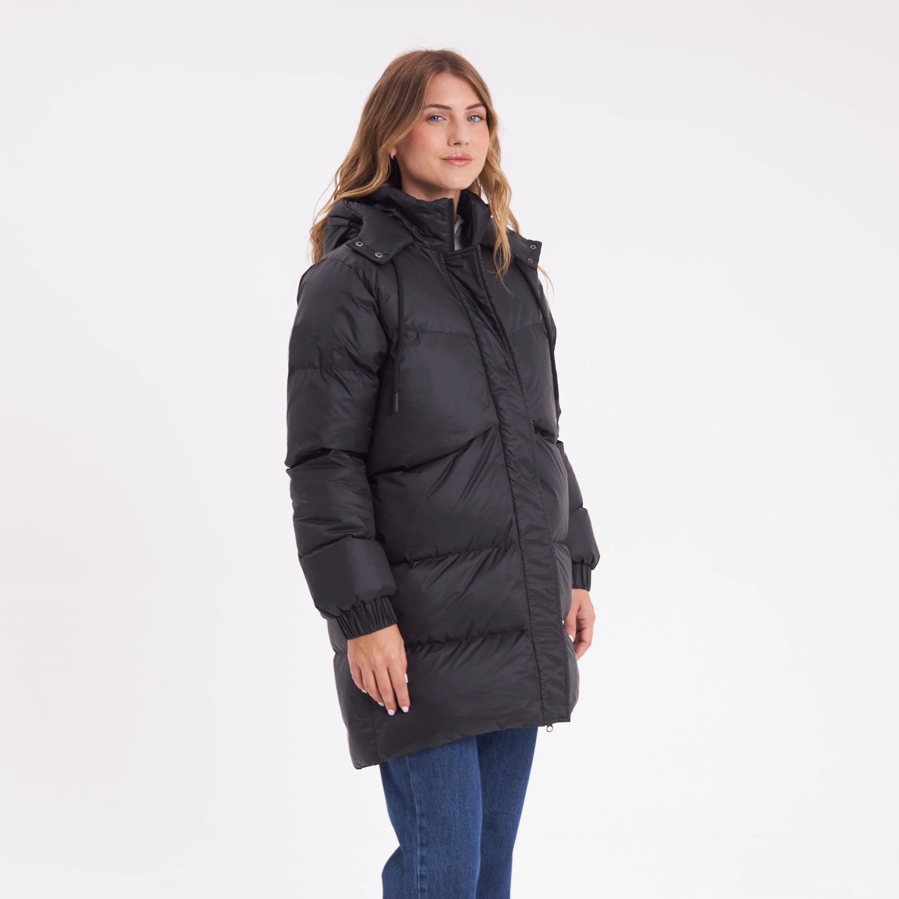 Campera Abrigo Rusty Shallow Long Puffer Coat Ld Black - Image 3