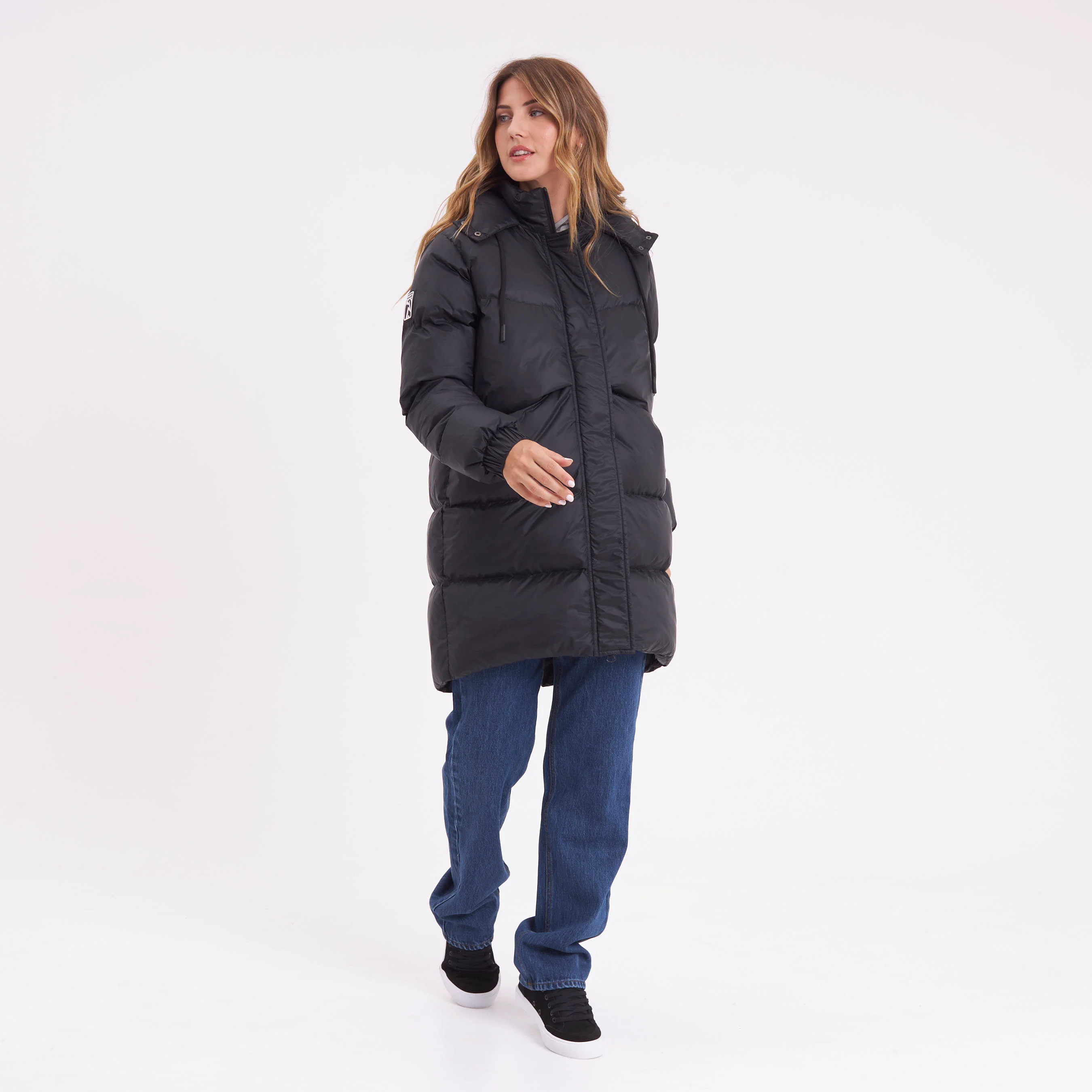 Campera Abrigo Rusty Shallow Long Puffer Coat Ld Black - Image 7