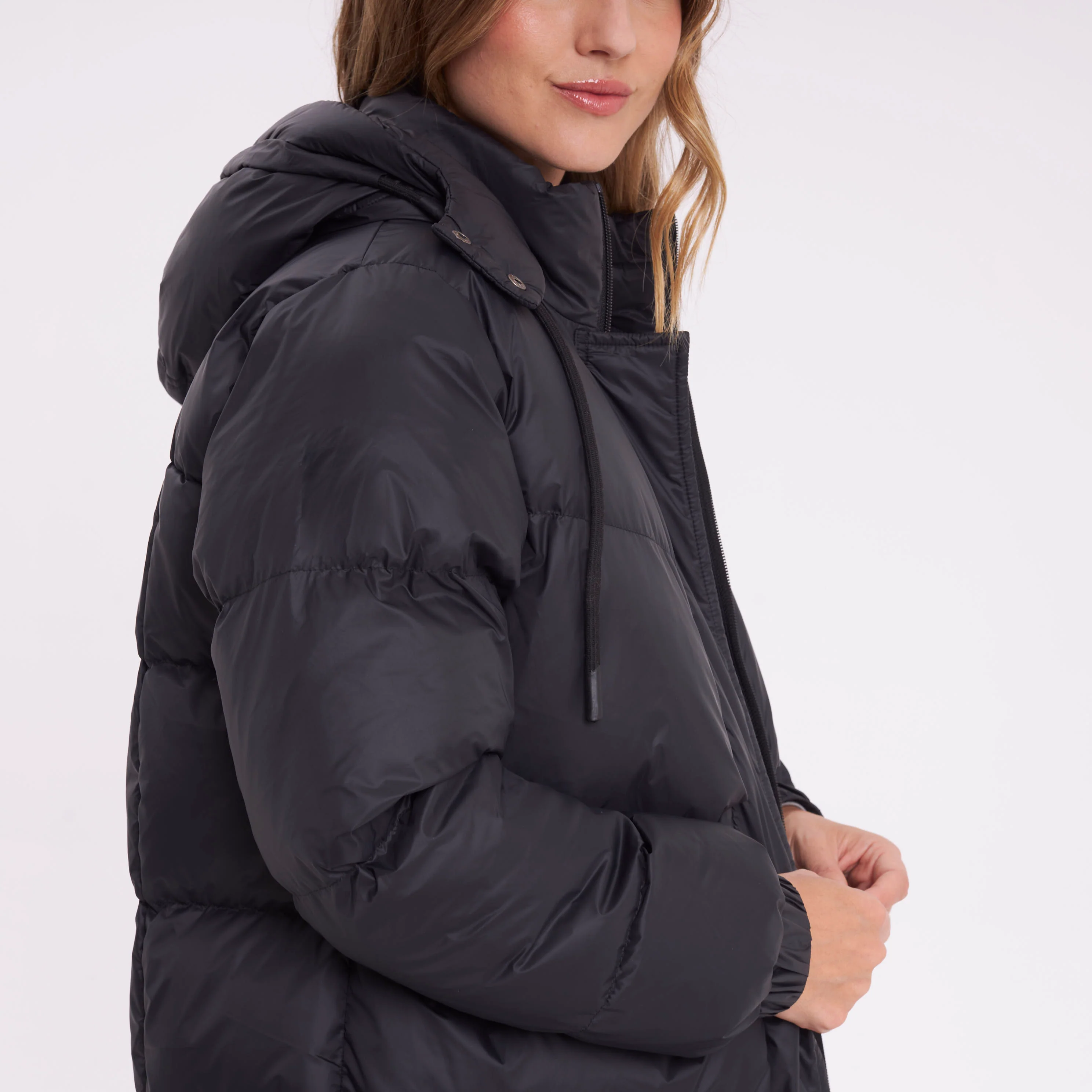 Campera Abrigo Rusty Shallow Long Puffer Coat Ld Black - Image 9