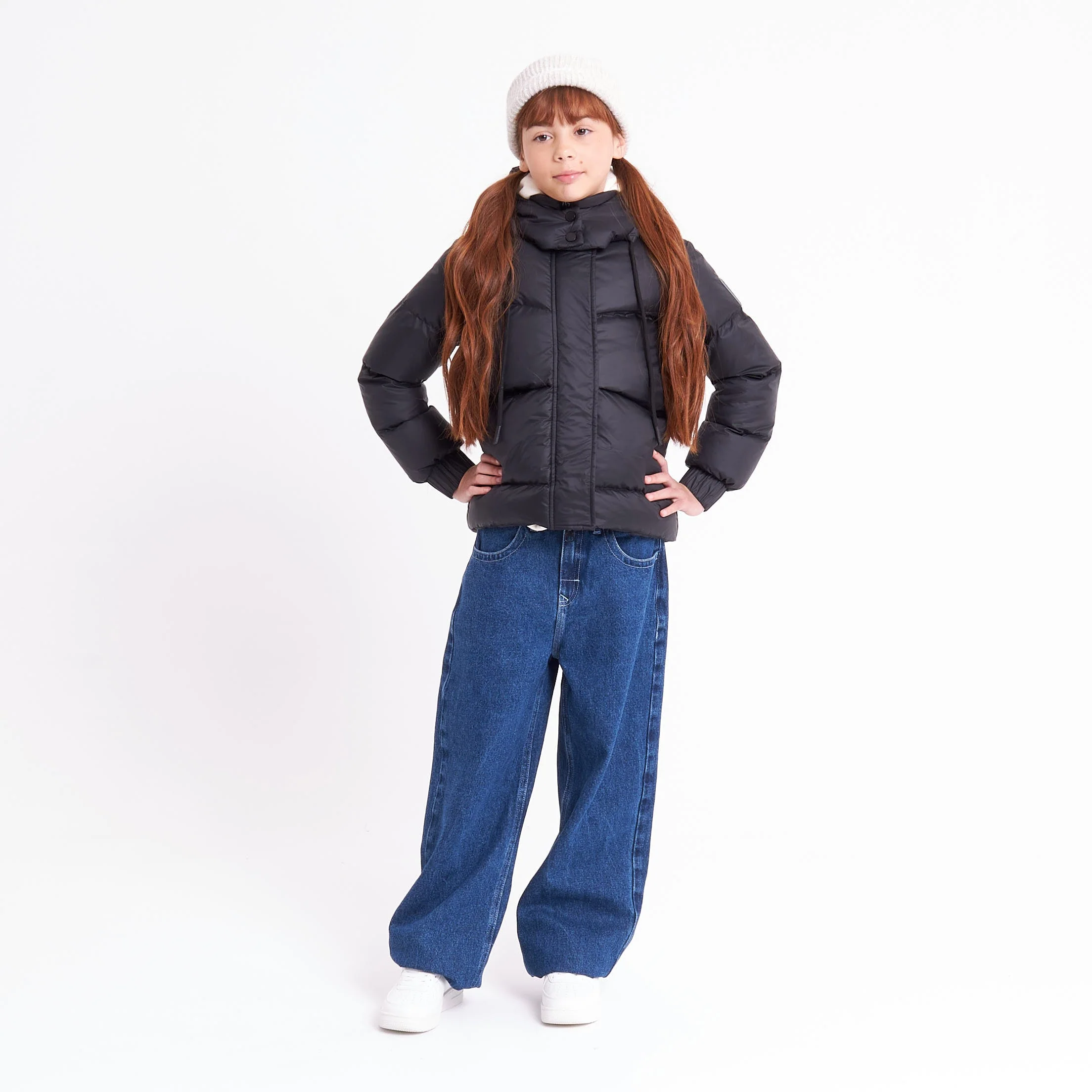 Campera Abrigo Rusty Shallow Puffer Coat Girls Black