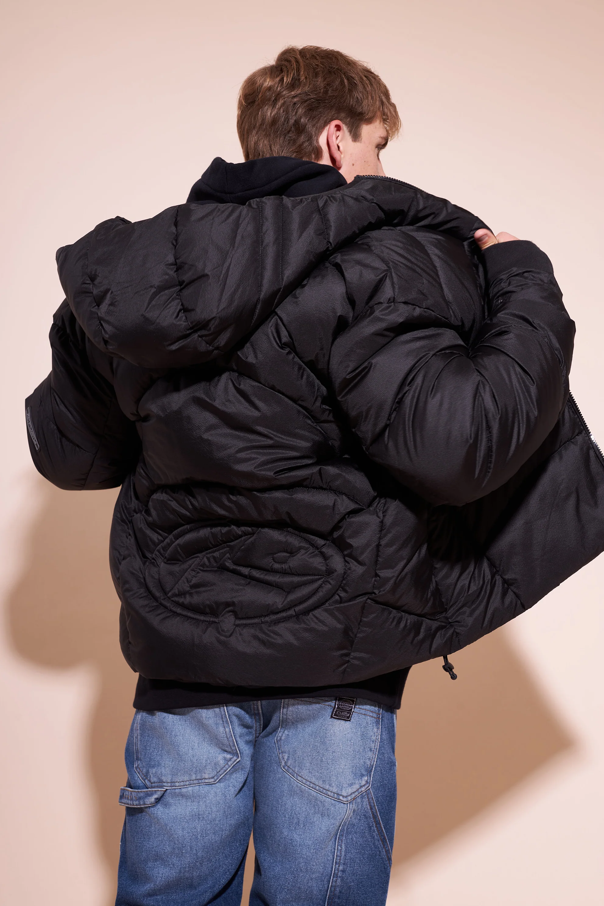 Campera Abrigo Rusty Wellington Jacket Black - Image 6