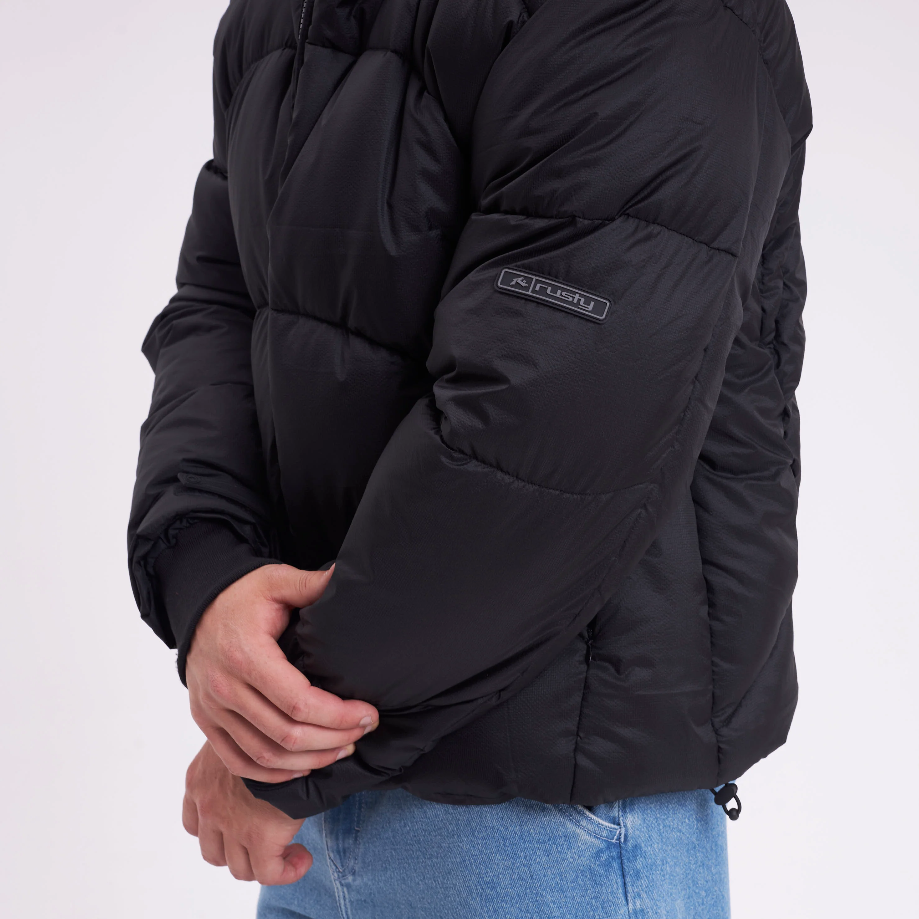 Campera Abrigo Rusty Wellington Jacket Black - Image 8