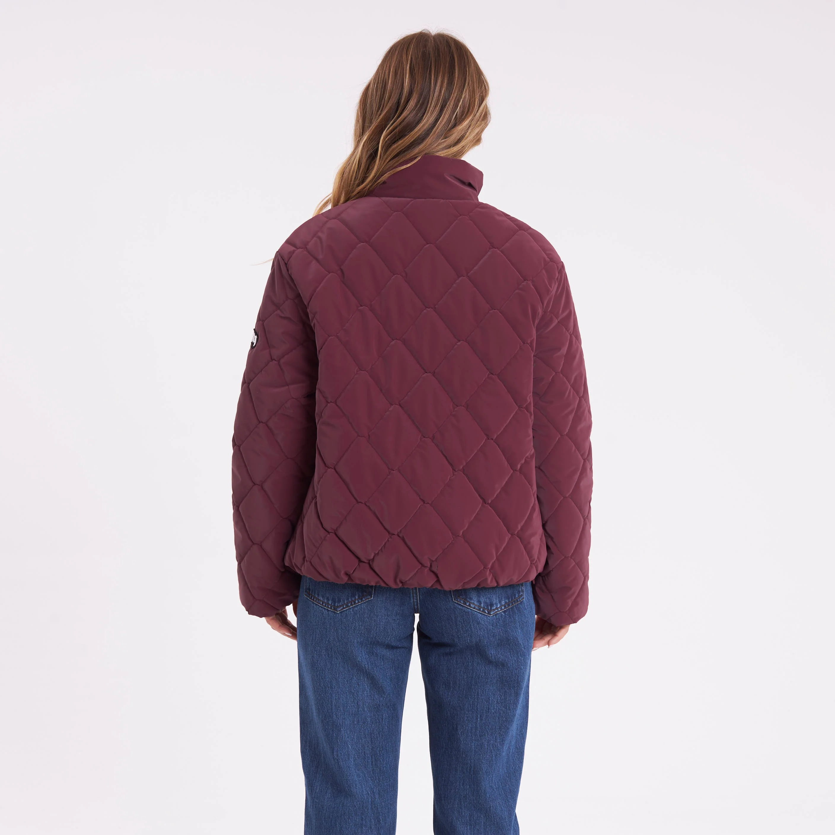 Campera Abrigo Rusty Angels Puffer Coat Ld Burgundy - Image 4