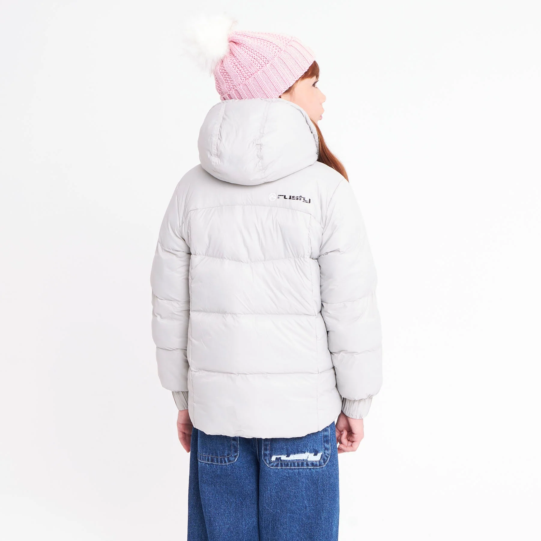Campera Abrigo Rusty Shallow Puffer Coat Girls Mirage Gray - Image 10