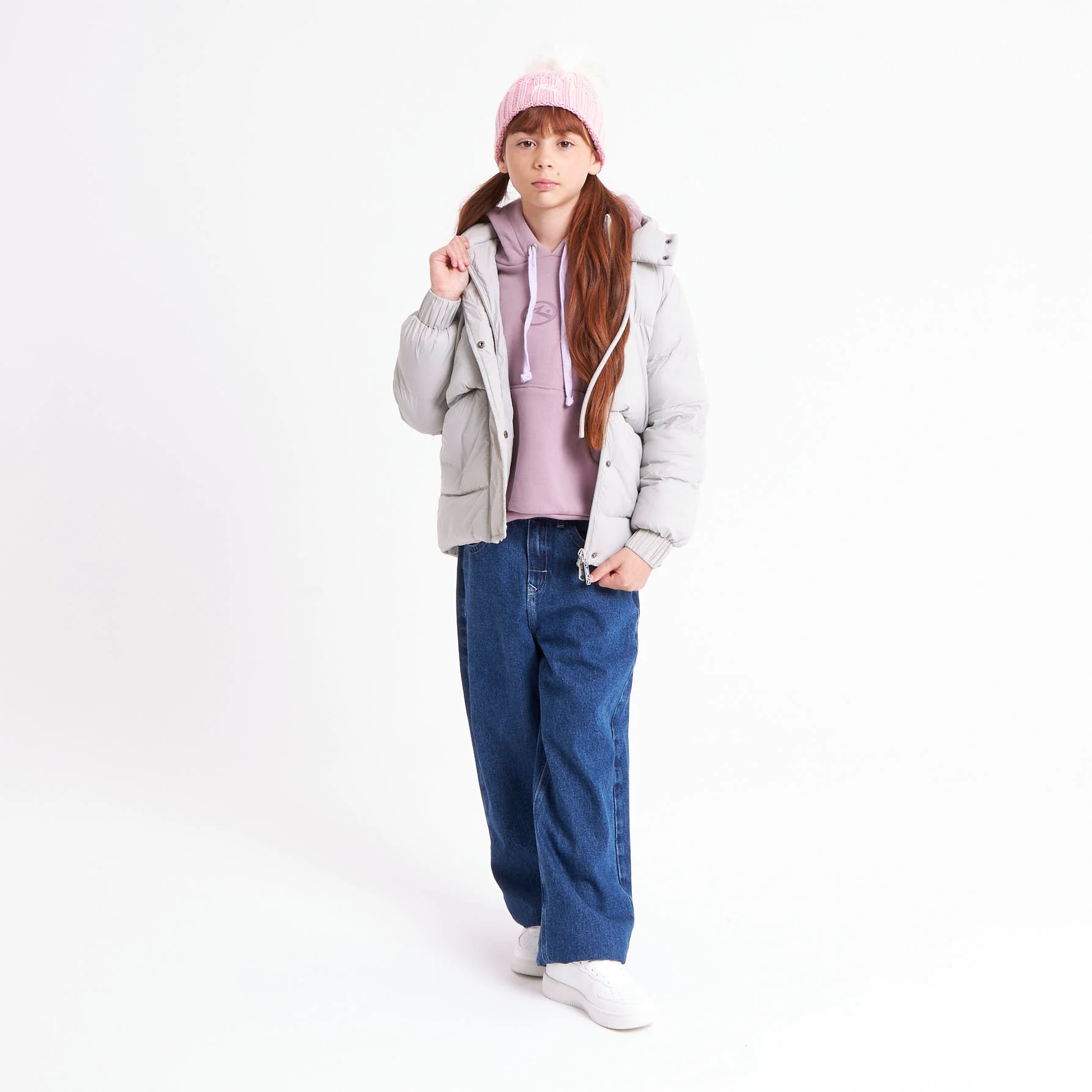 Campera Abrigo Rusty Shallow Puffer Coat Girls Mirage Gray - Image 5