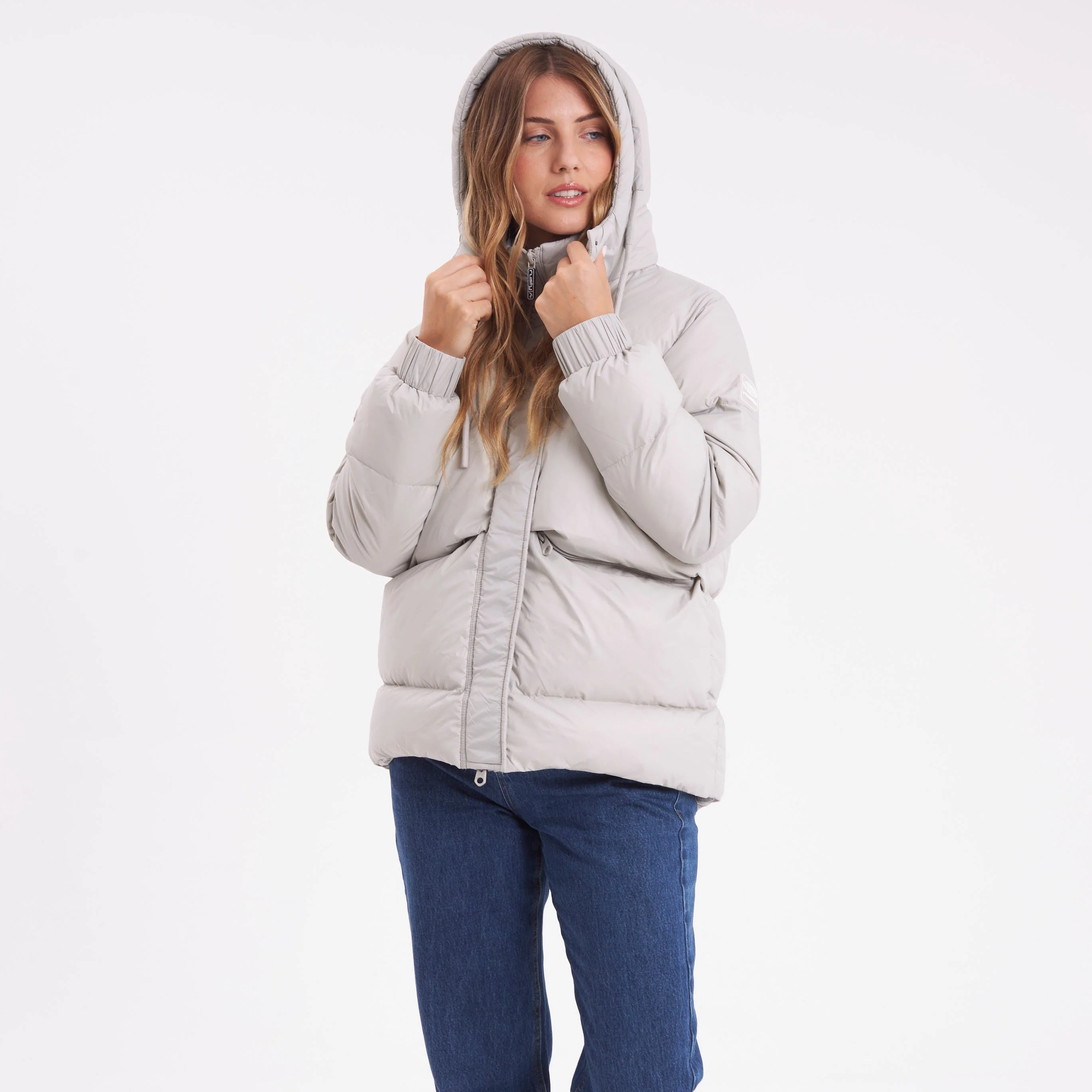 Campera Abrigo Rusty Shallow Puffer Coat Ld Mirage Gray - Image 2